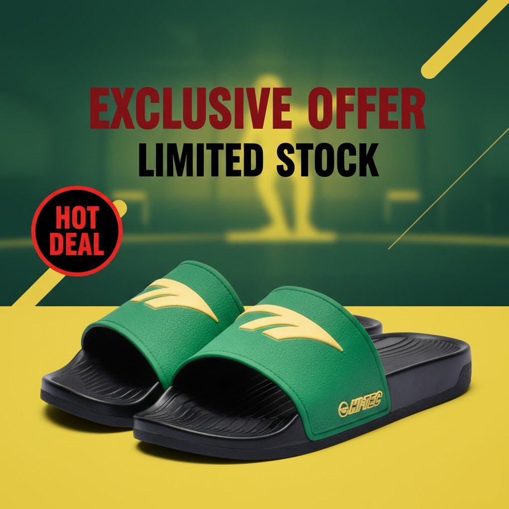 HI TEC CORE SLIDE BLACK BEAUTY/JELLY BEAN/SAMOAN SUN