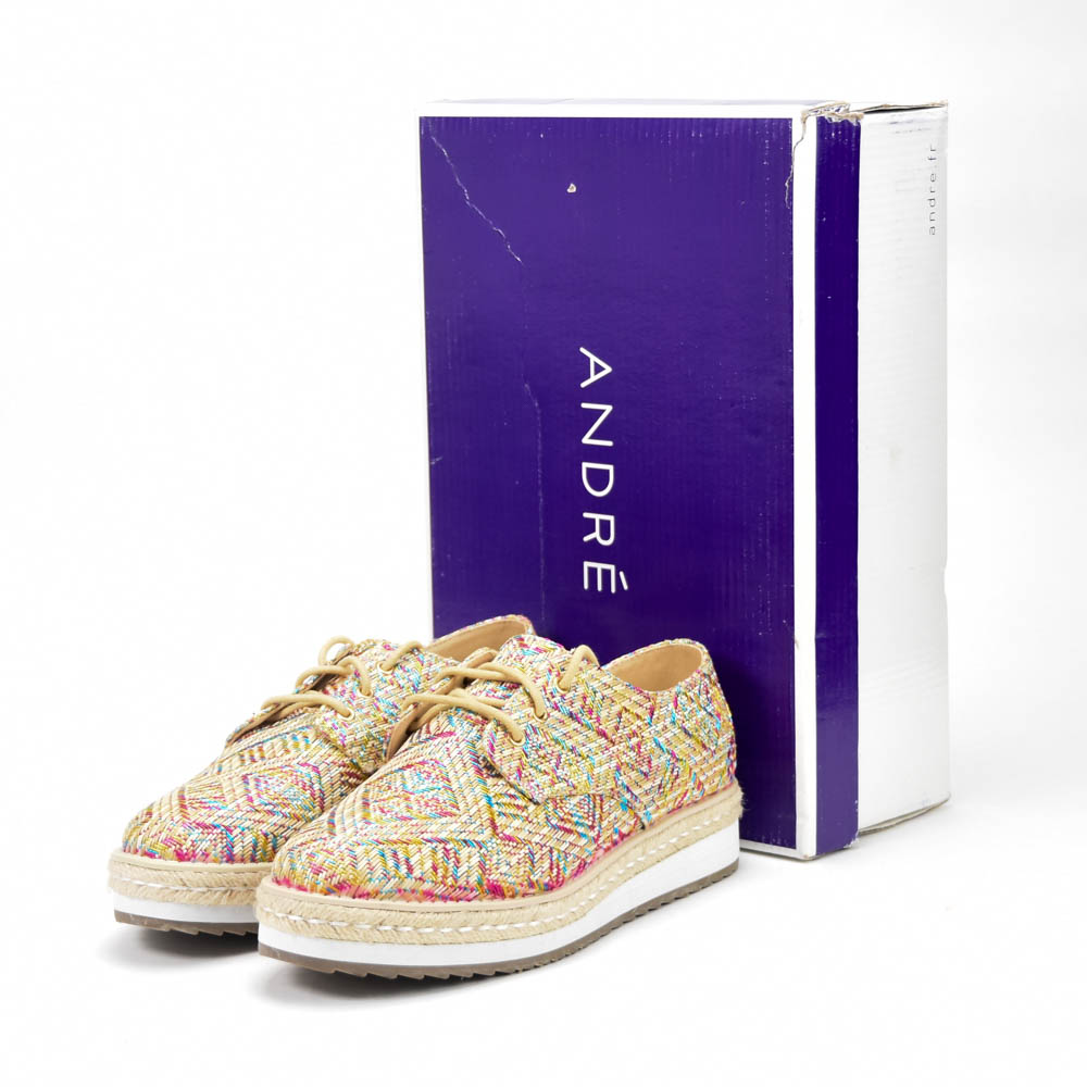 ANDRÉ ESPADRILLES FEMME HARMONICA TEXTILE BEIGE