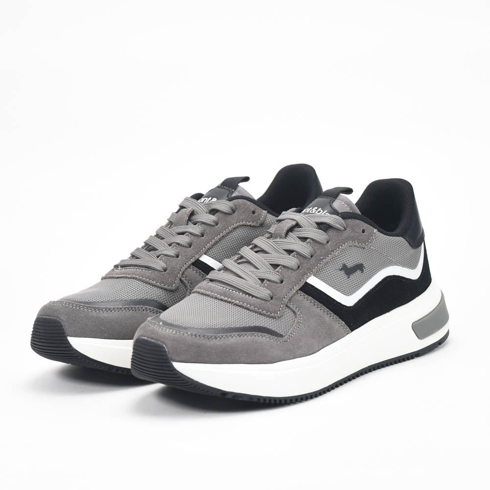 Harmont and Blaine Suede and Technical Fabric Sneakers