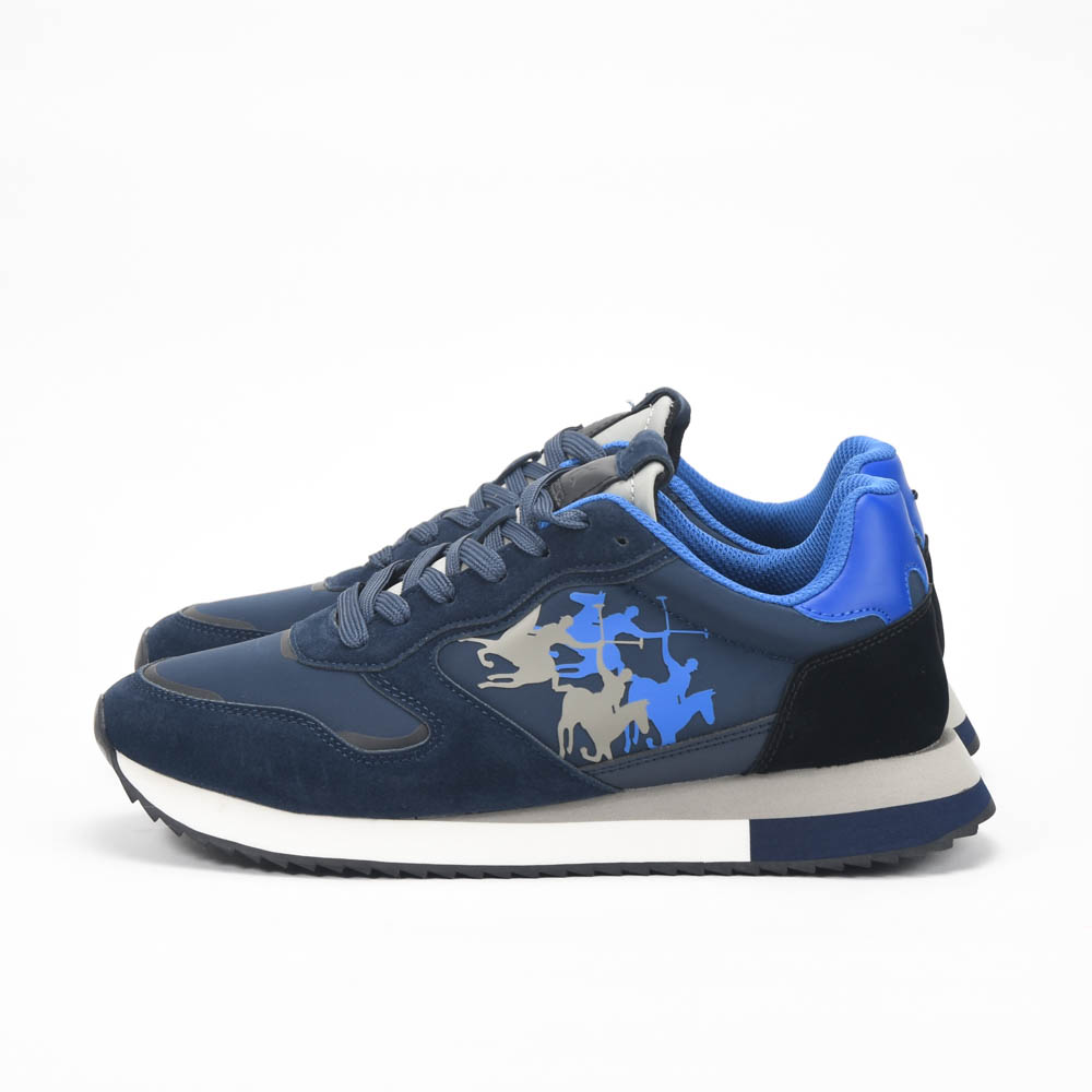 La Martina Low Sneakers Blue Leather