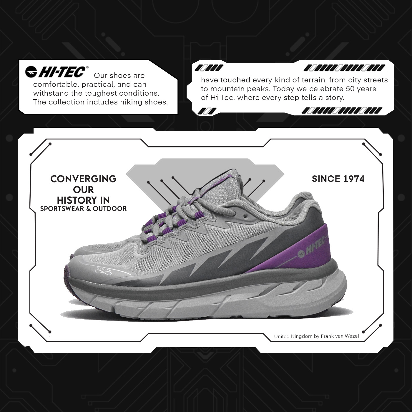 HI TEC BOLT W GREY SUNSET PURPLE