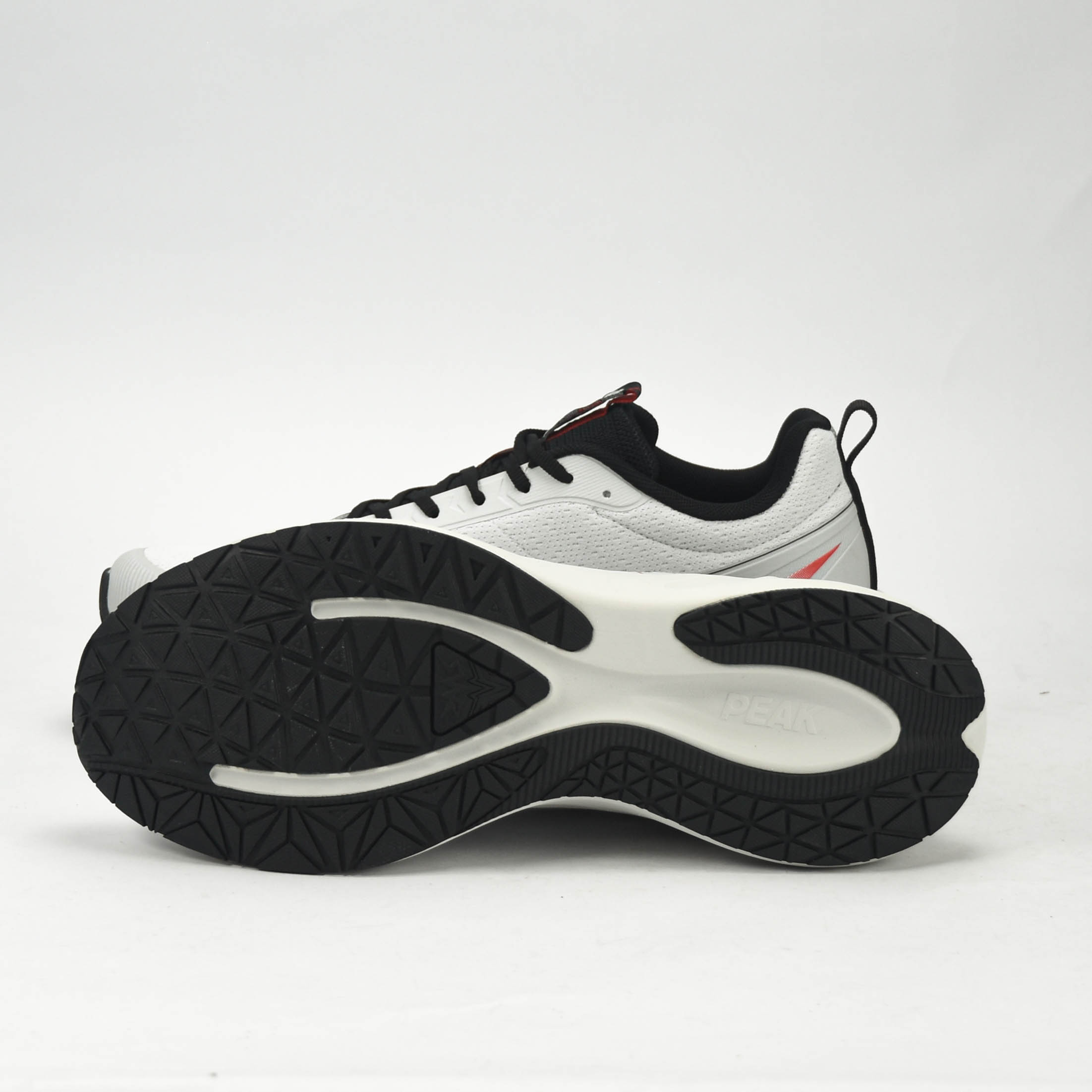 PEAK CUSHION RUNNING SHOES-LT.GREY/BLACK