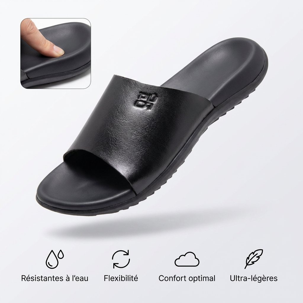 PUCA MEN SPORT SLIPPERS CRATER BLACK