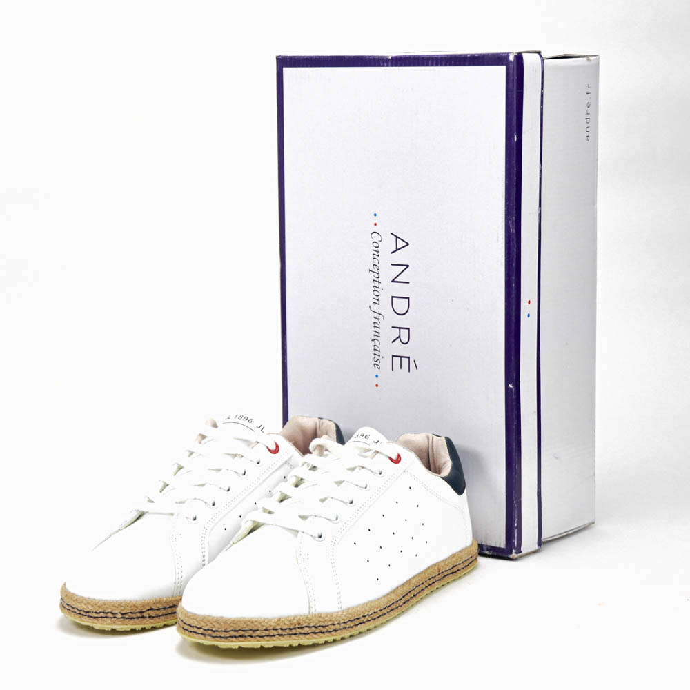 ANDRÉ  ESPADRILLE HOMME STANISH BLANC