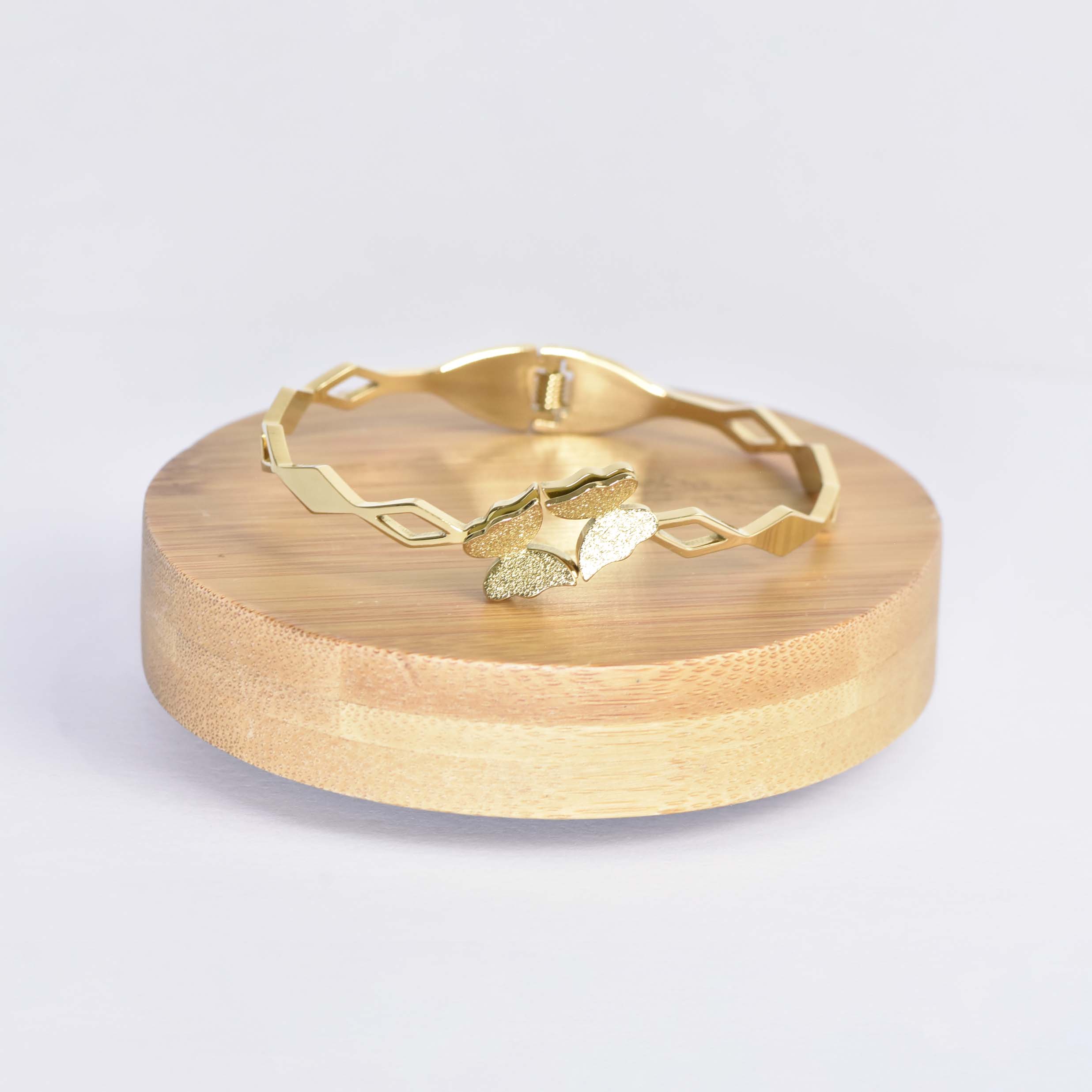 BRACELET 2 PAPILLIONS DORÉ 