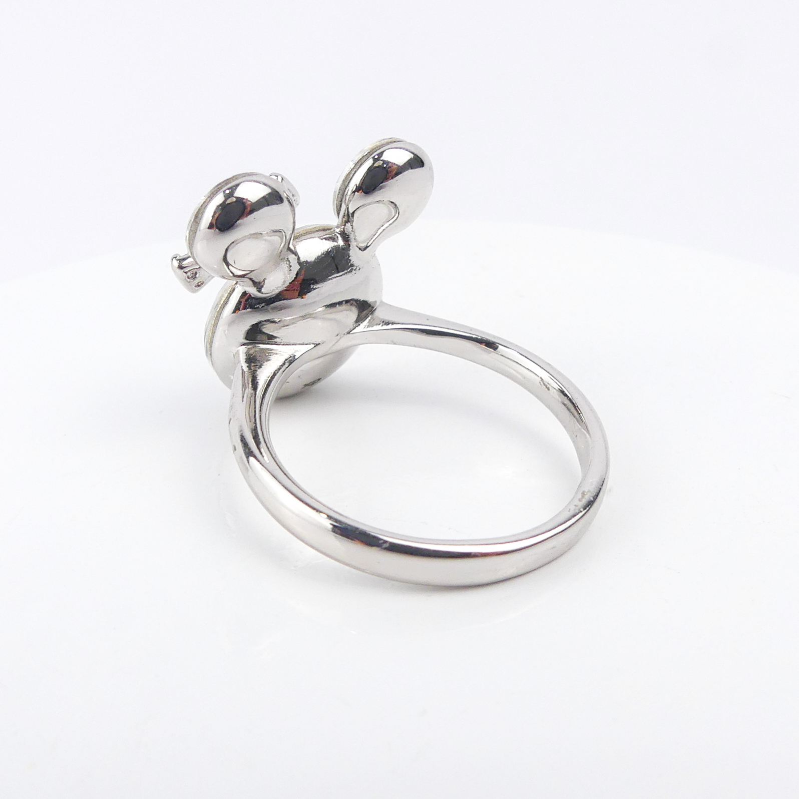 bague mickey mousse blanc