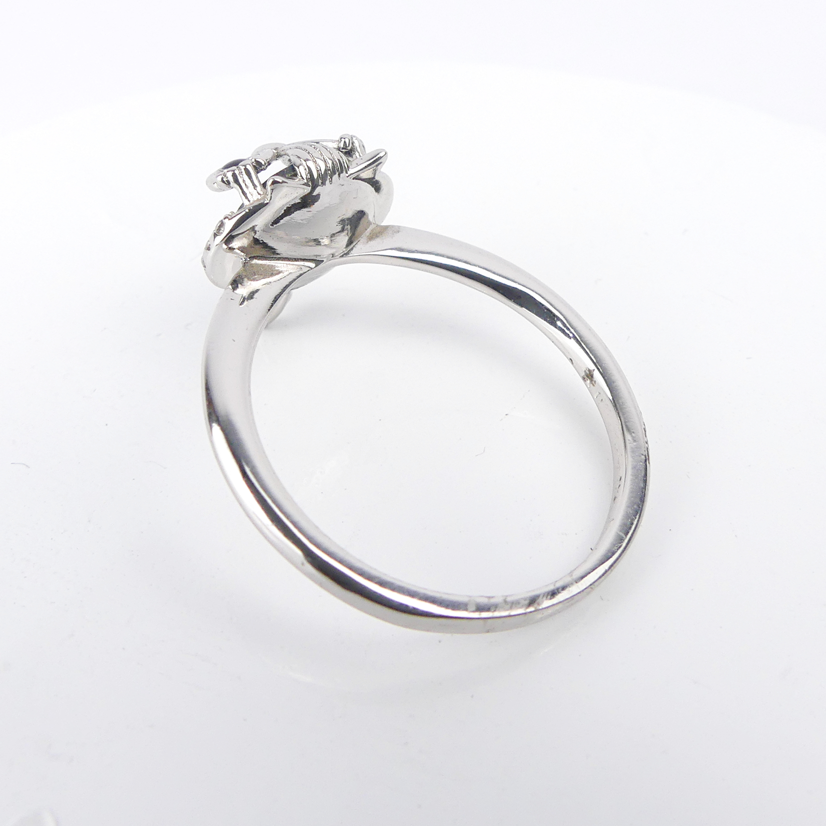 bague pierre hibou bleu nuit