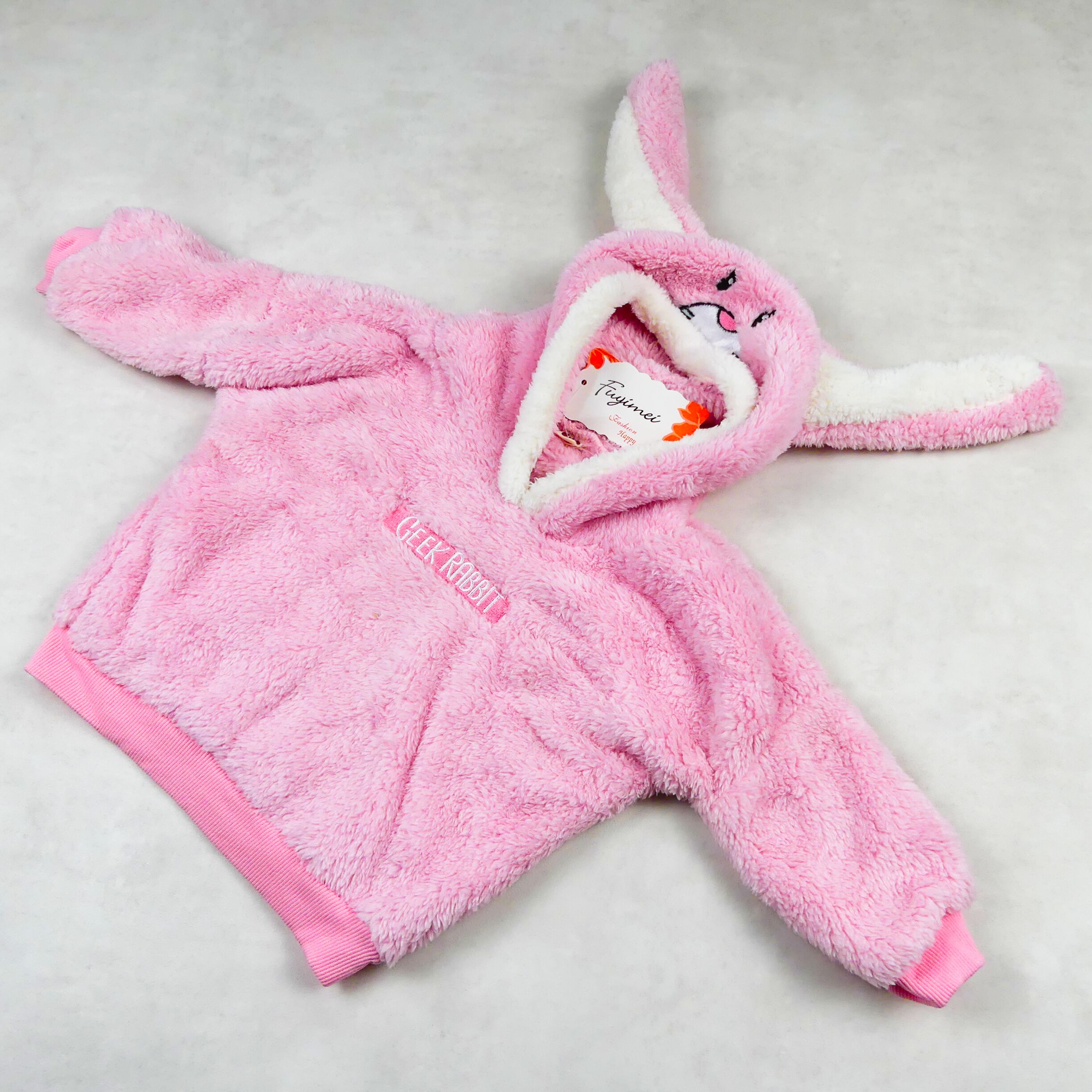 ENSEMBLE LAPIN ROSE -GEEK RABBIT