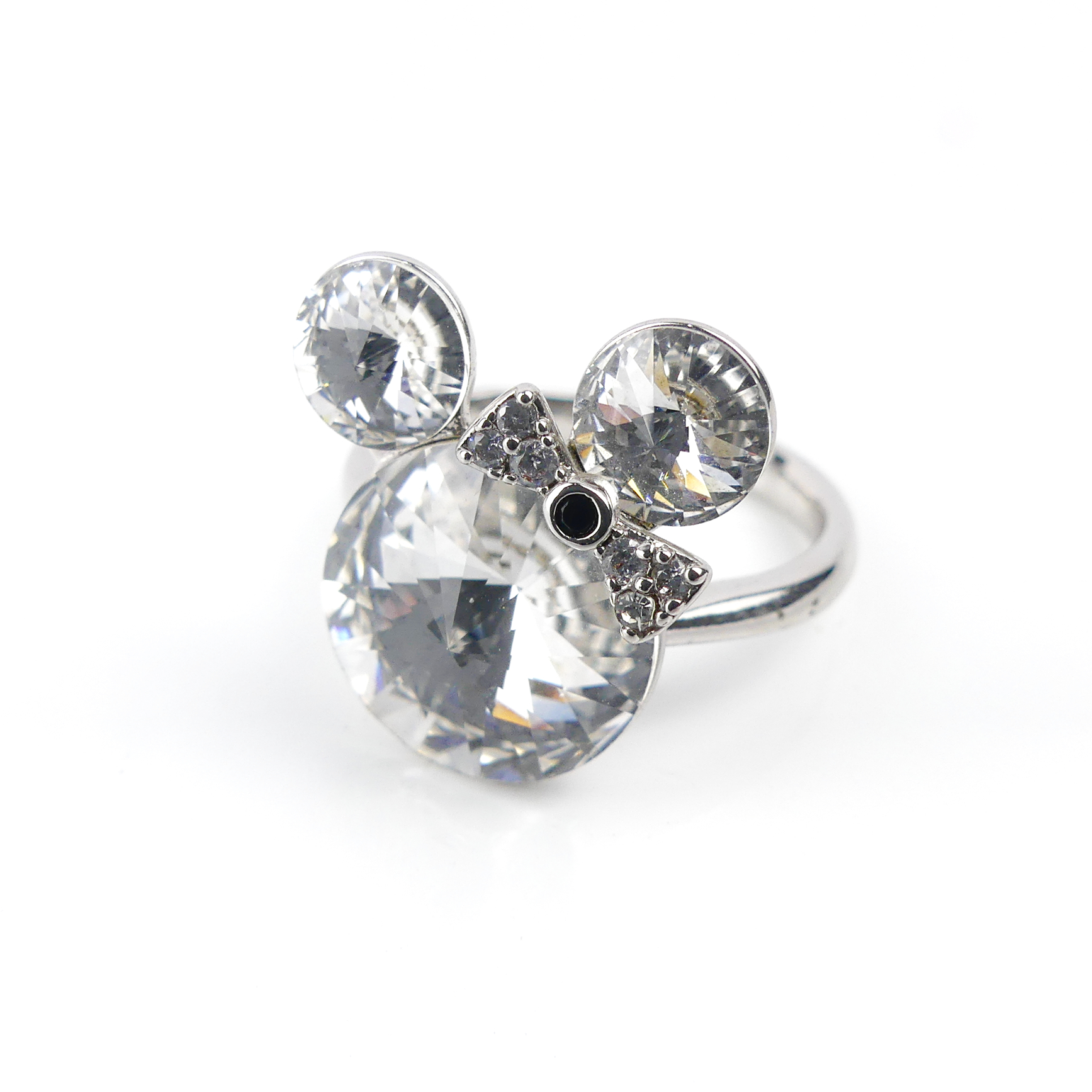 bague mickey mousse blanc