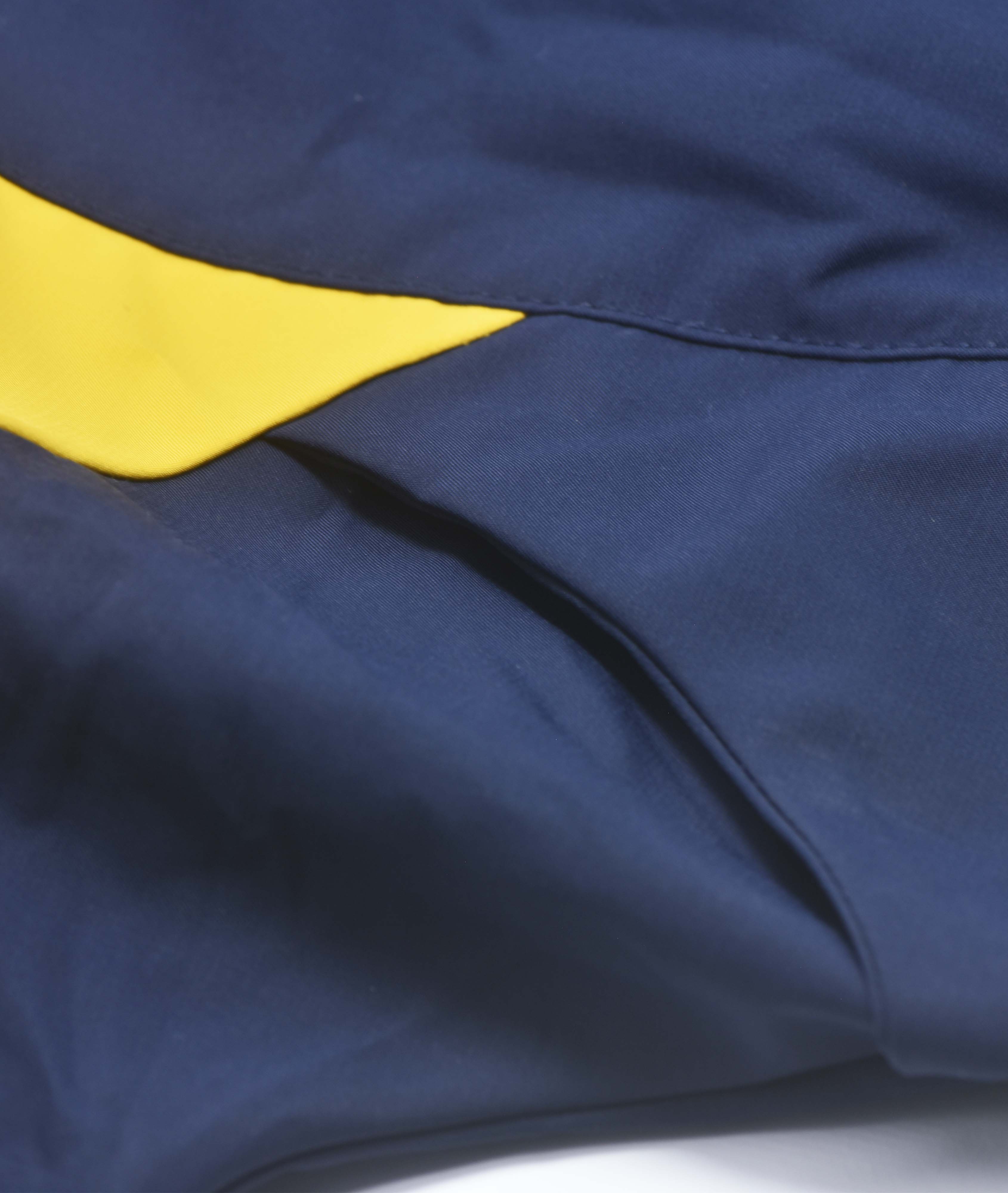 ENSEMBLE 3 PIECES- VESTE BLEU AVEC LE JAUNE 