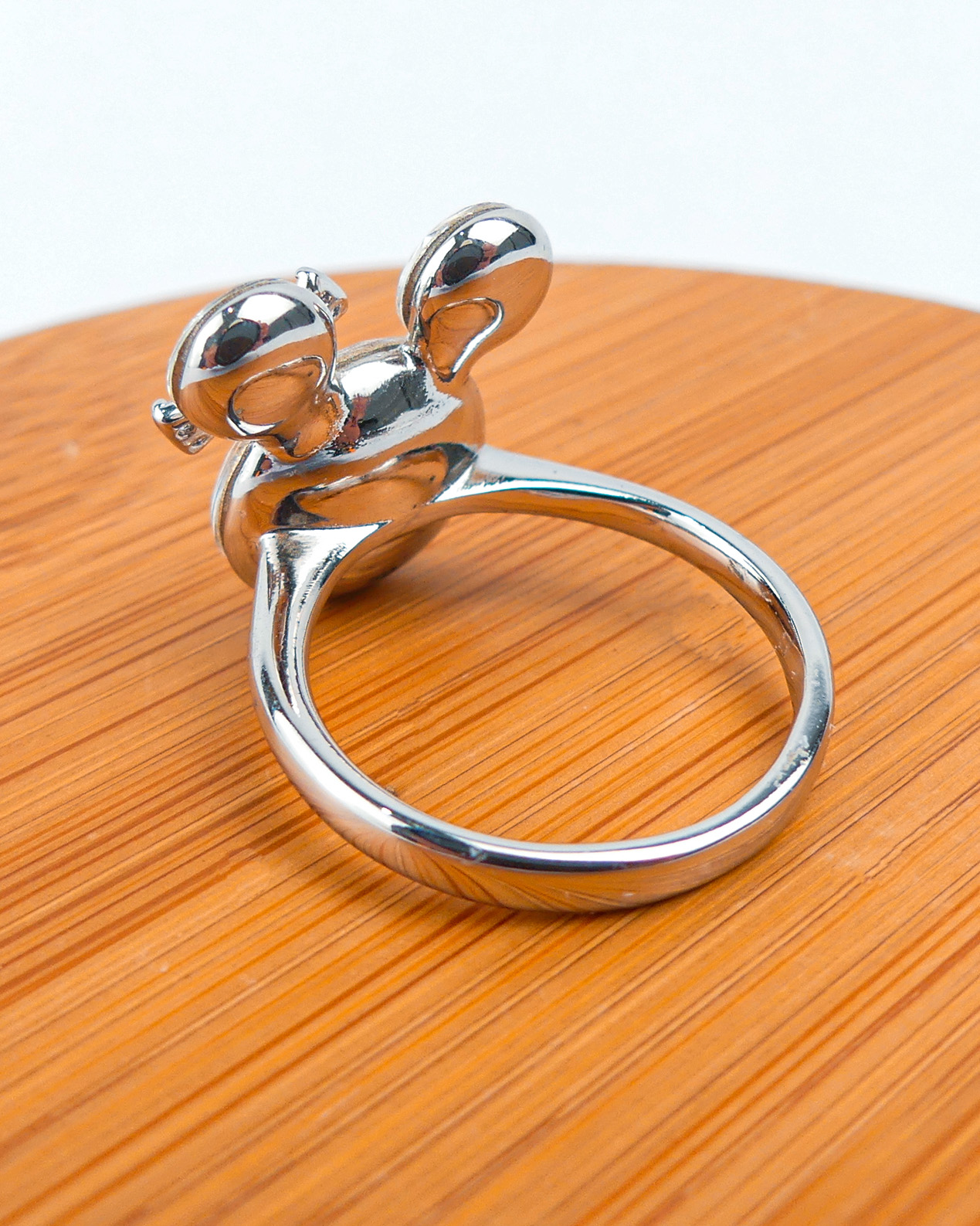 bague mickey mousse blanc