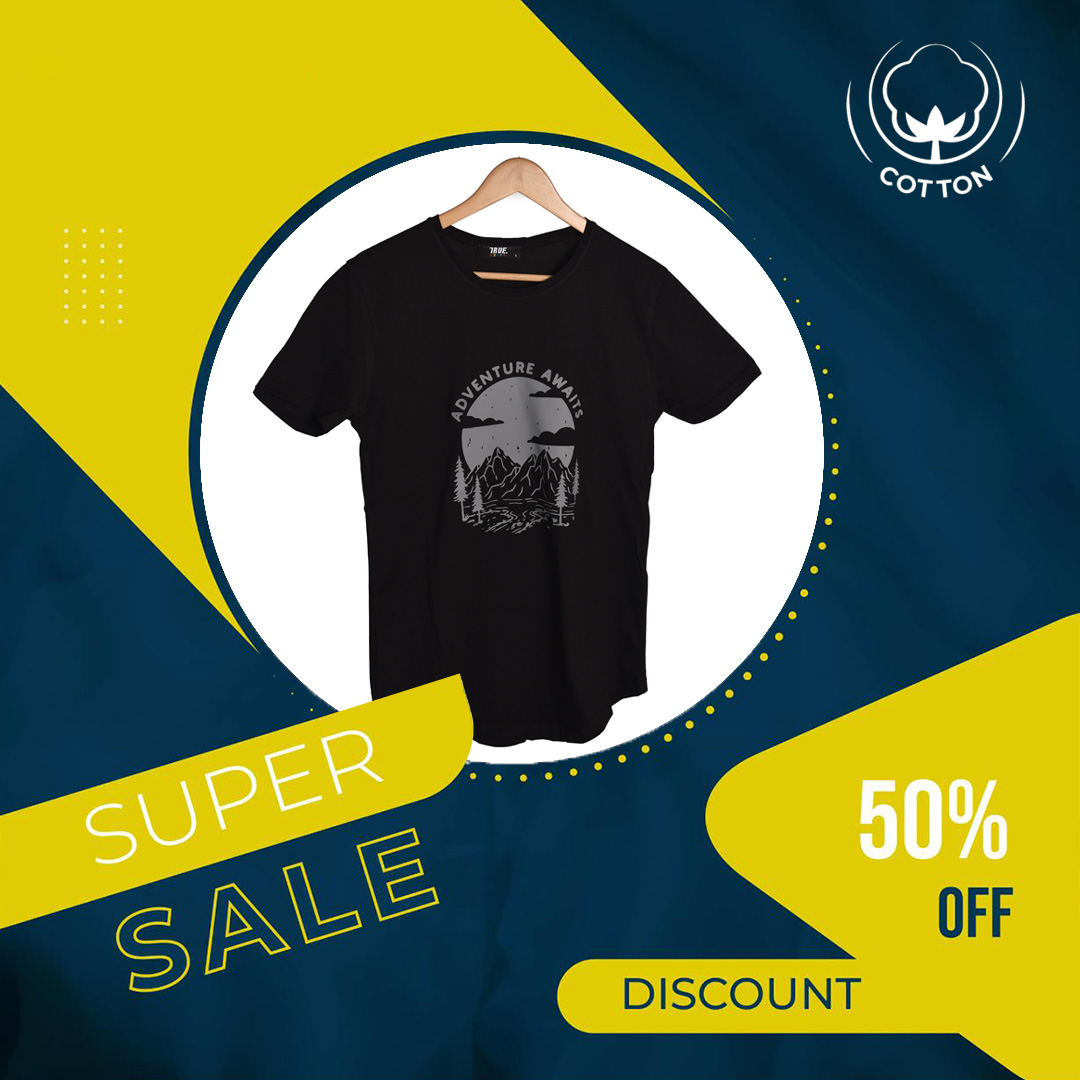 T-shirt NOIR 2 *ADVENTURE AWAITS*