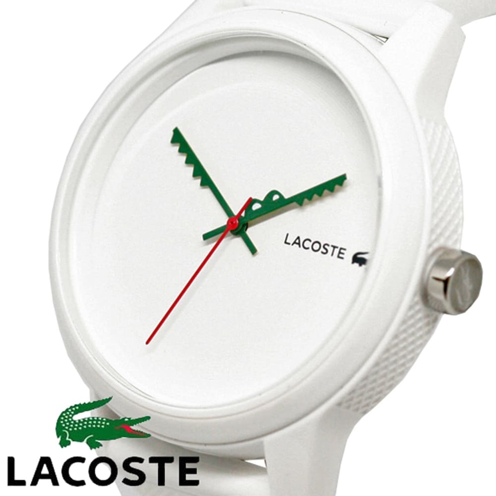 Lacoste Montre Analogique à Quartz pour Homme avec Bracelet en Silicone Blanc