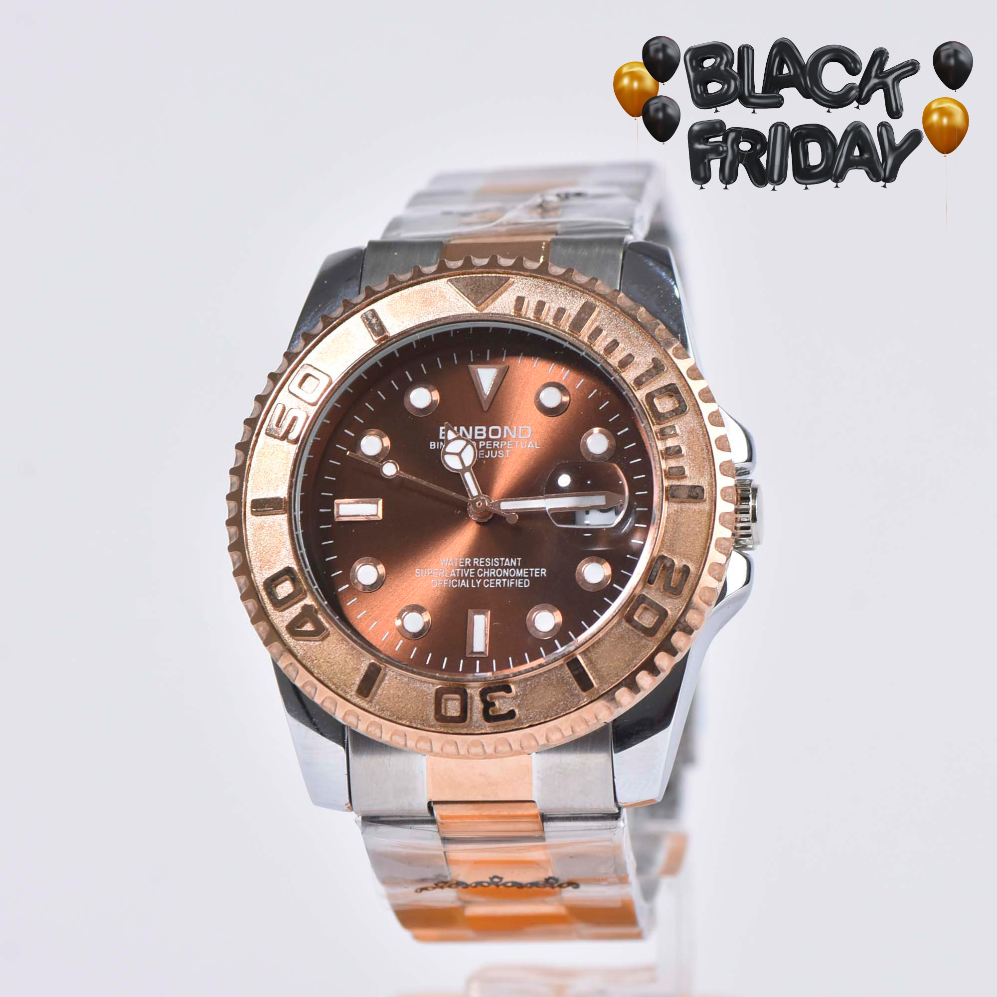 Montre Homme BINBOND Silver Rose GOLD