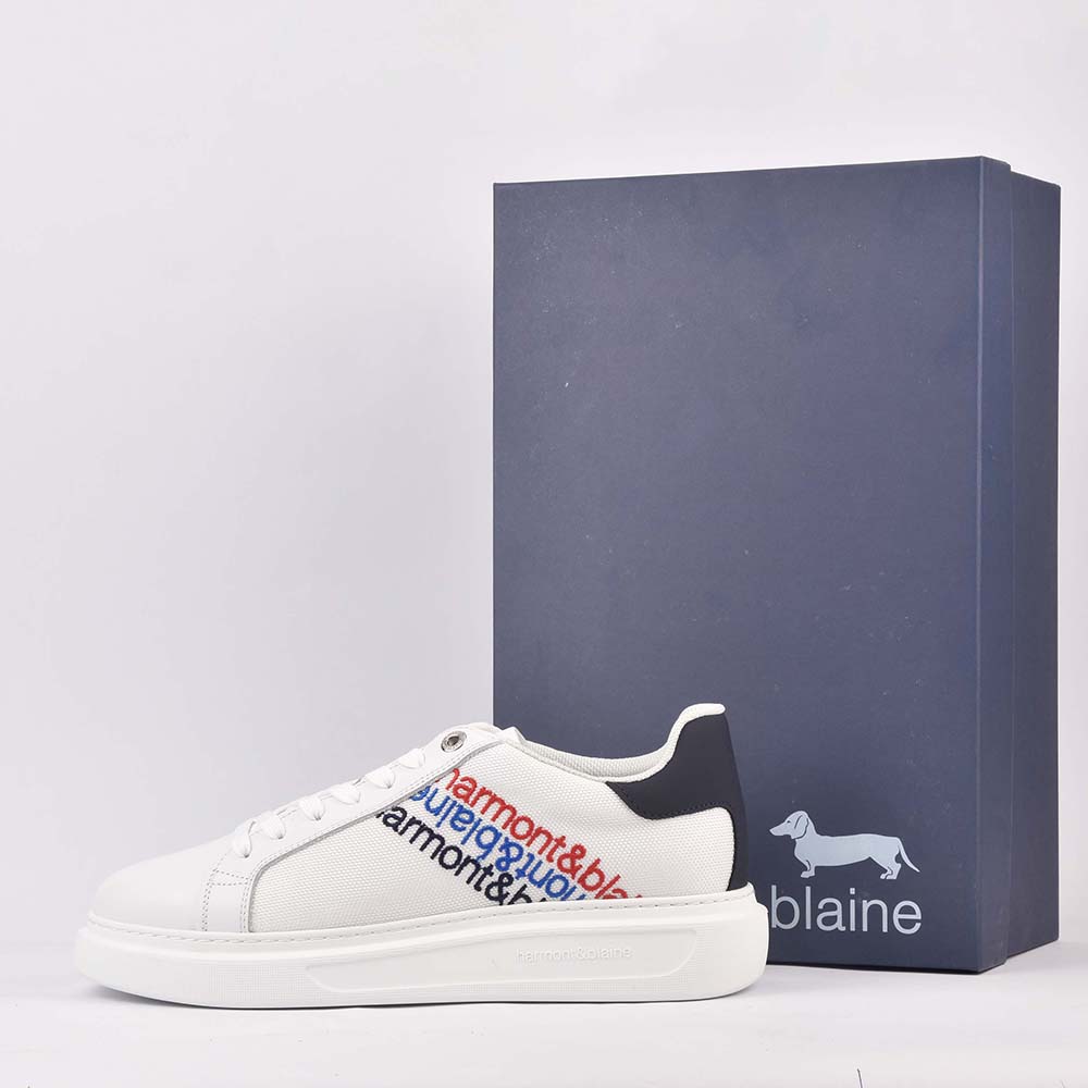 HARMONT AND BLAINE SCARPA UOMO CALF BIANCO  