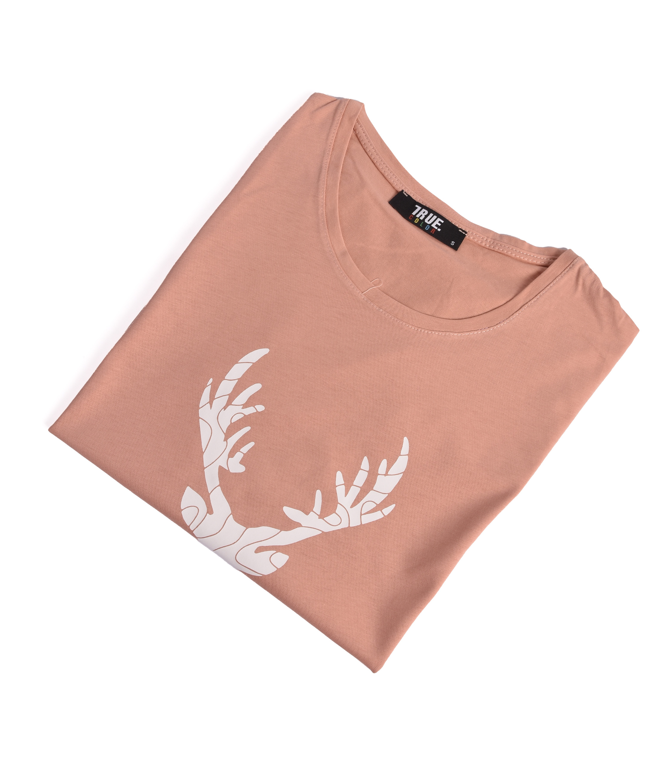 T-shirt SAUMON MOTIF CERF