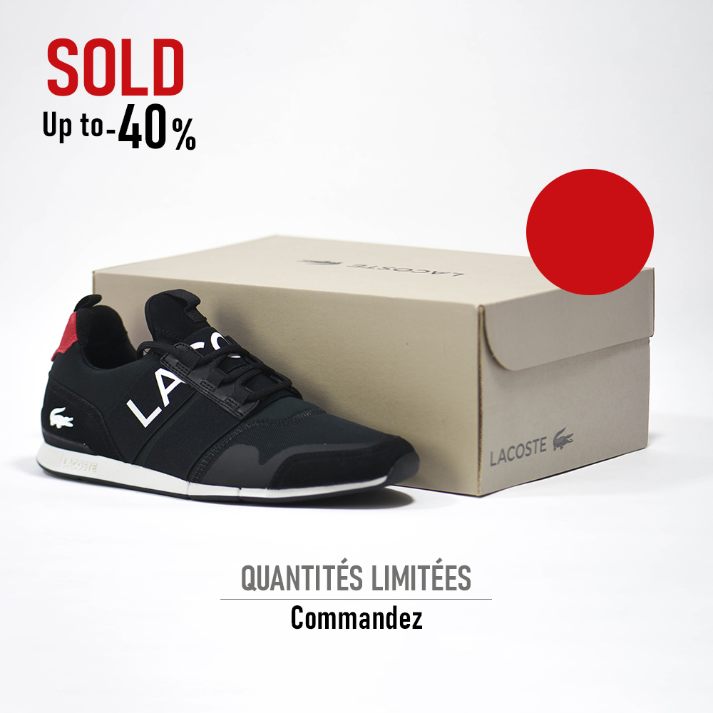 LACOSTE MANEVRA ELITE 0120 1 CMA BLK/RED TEXTILE 