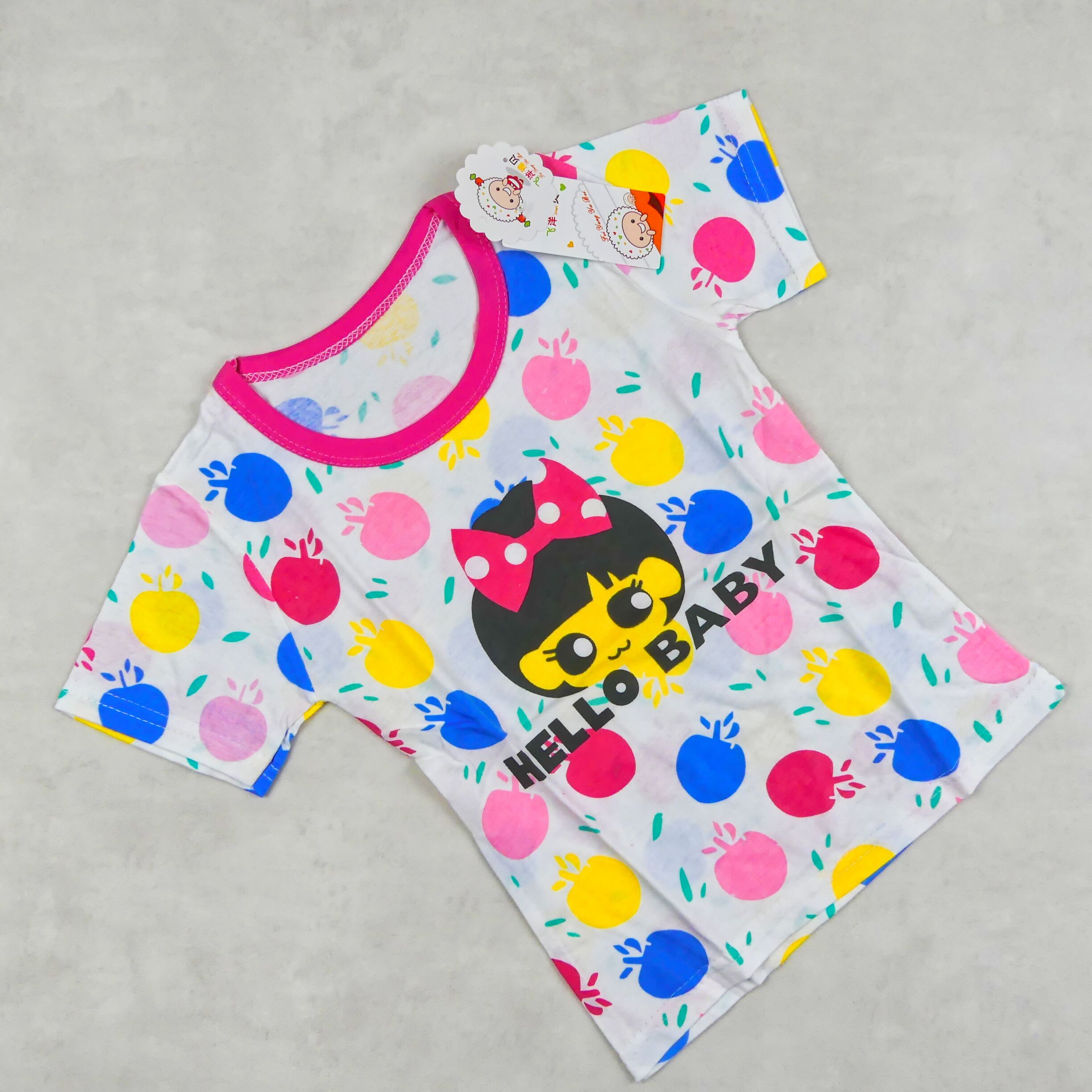 ENSMBLE MOTIF HELLO BABY multicolore