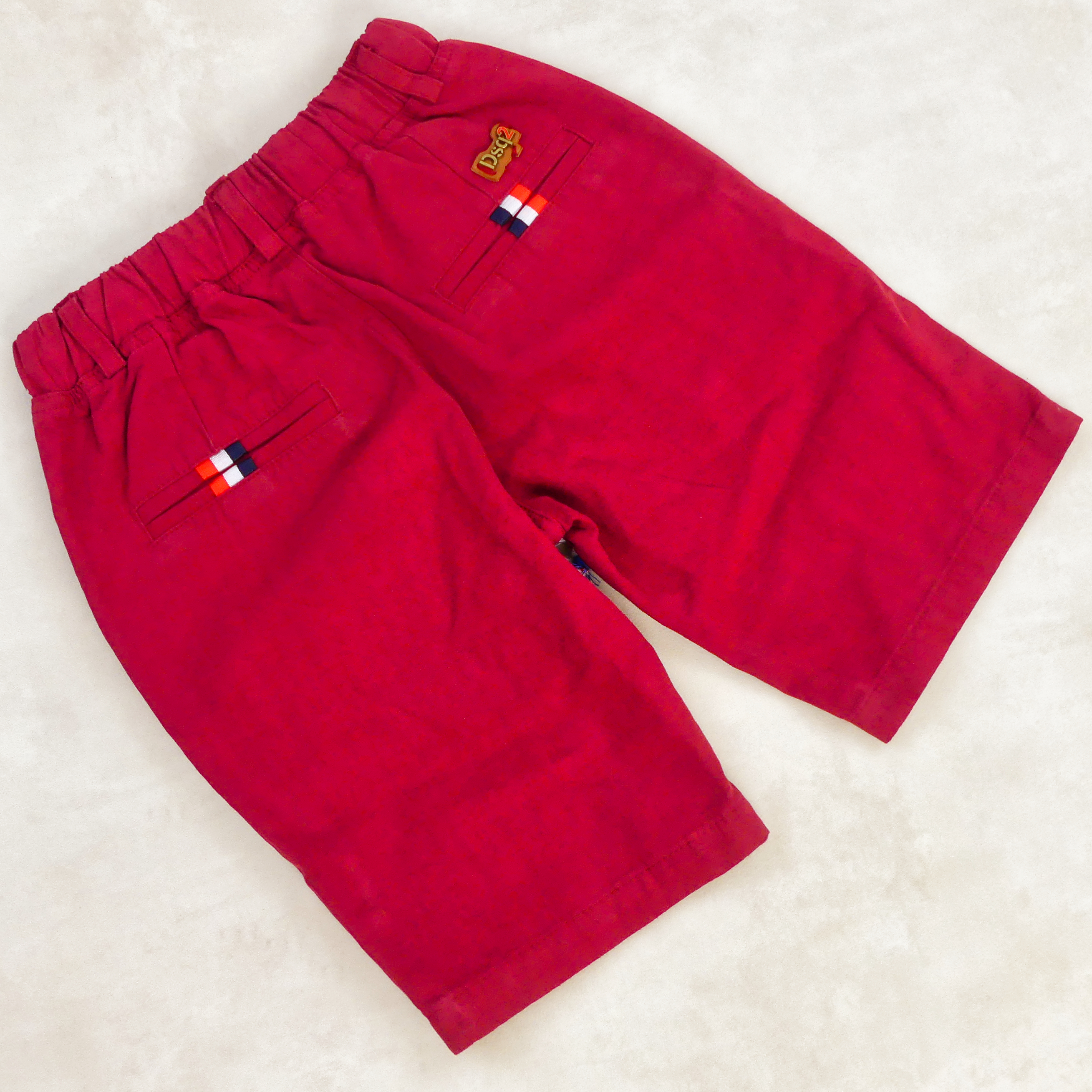 short la toile grenat 