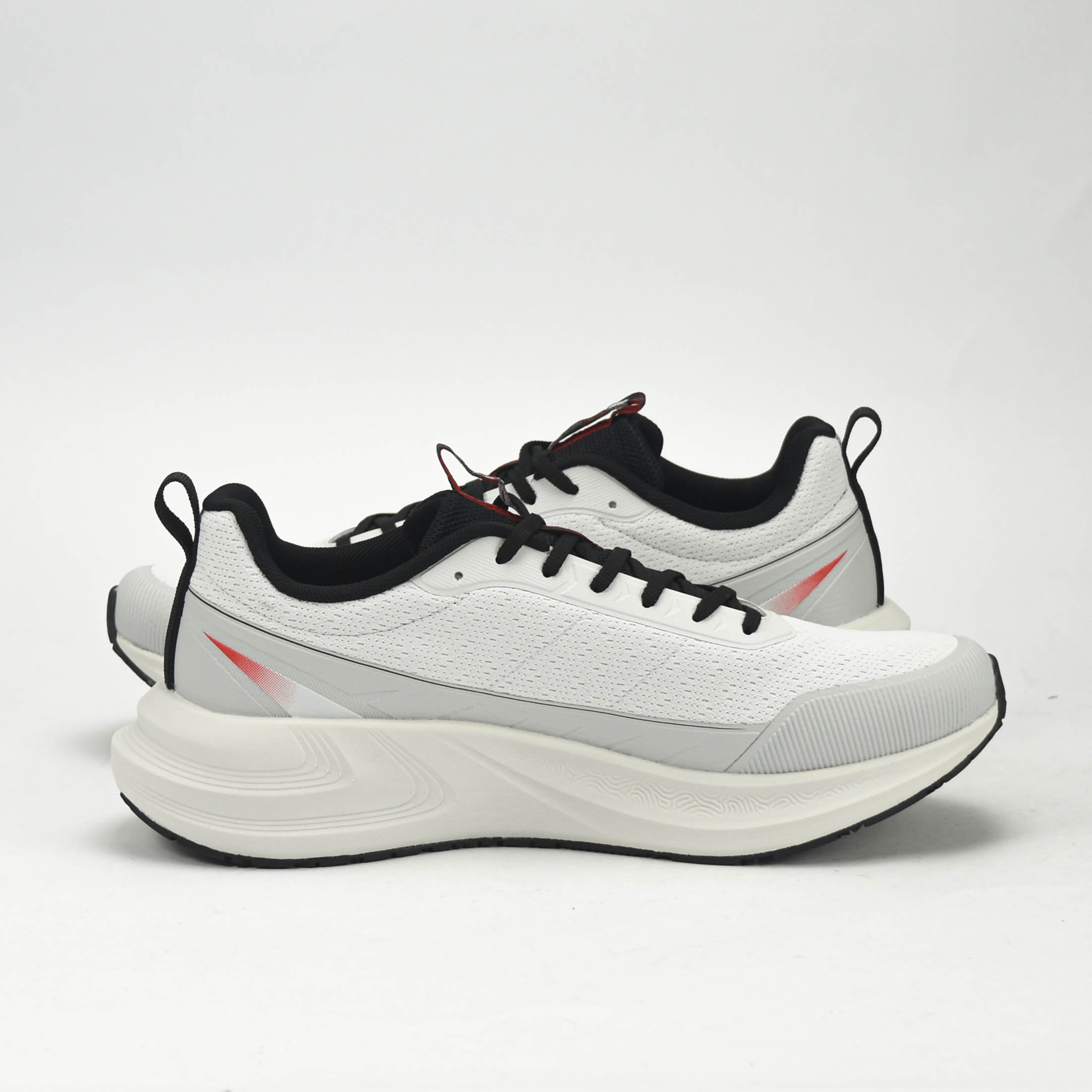 PEAK CUSHION RUNNING SHOES-LT.GREY/BLACK