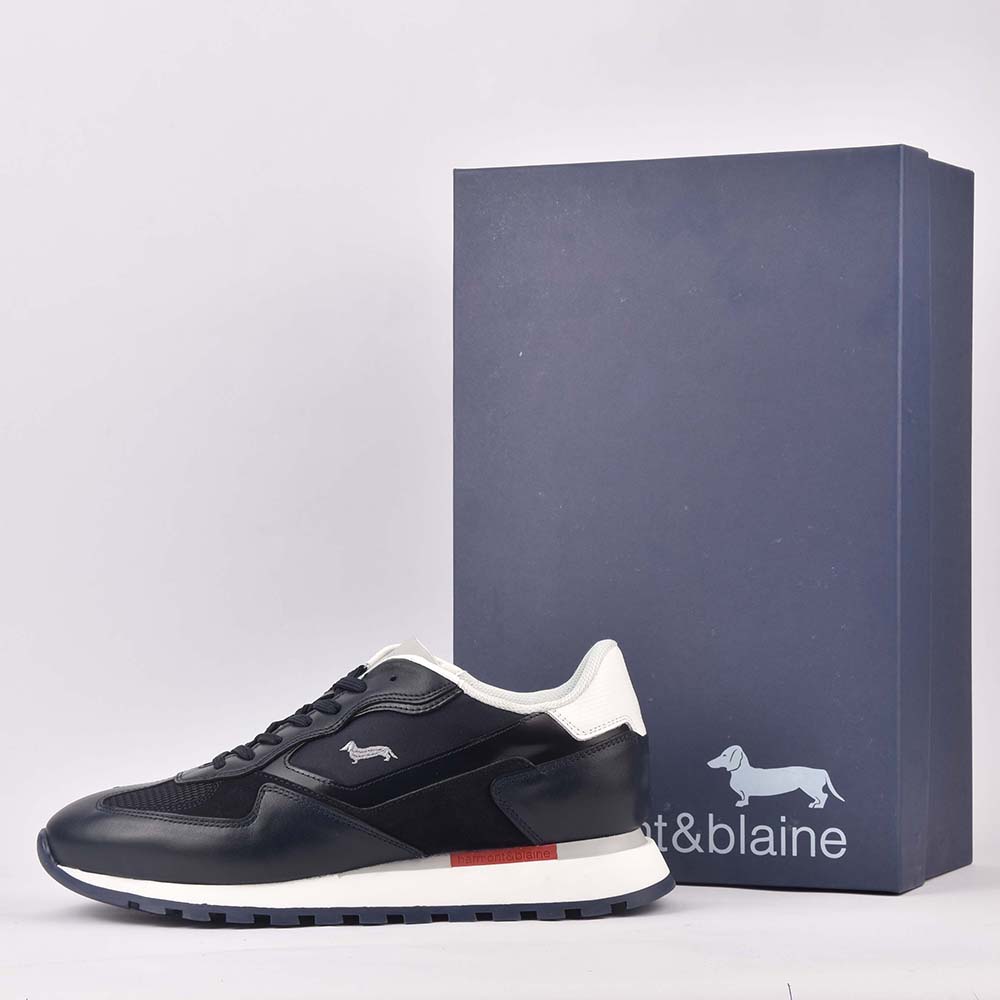 HARMONT AND BLAINE SCARPA UOMO CALF  BLU