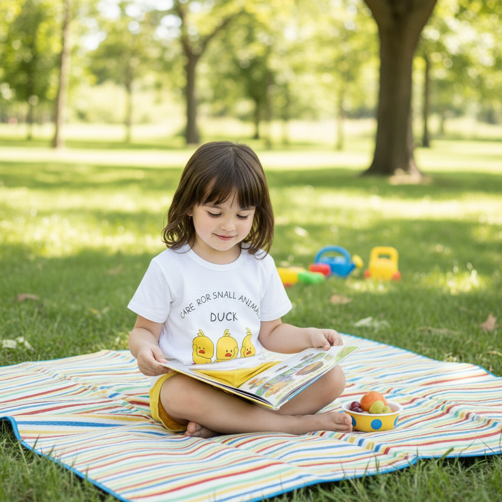 ENSEMBLE CARE ROR SNALL ANIMALS DUCK -BLANC ET JAUNE 