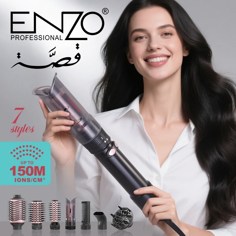 ENZO Professional Styler Multifonction 7 en 1 à Technologie Ionique (150M Ions/cm³)