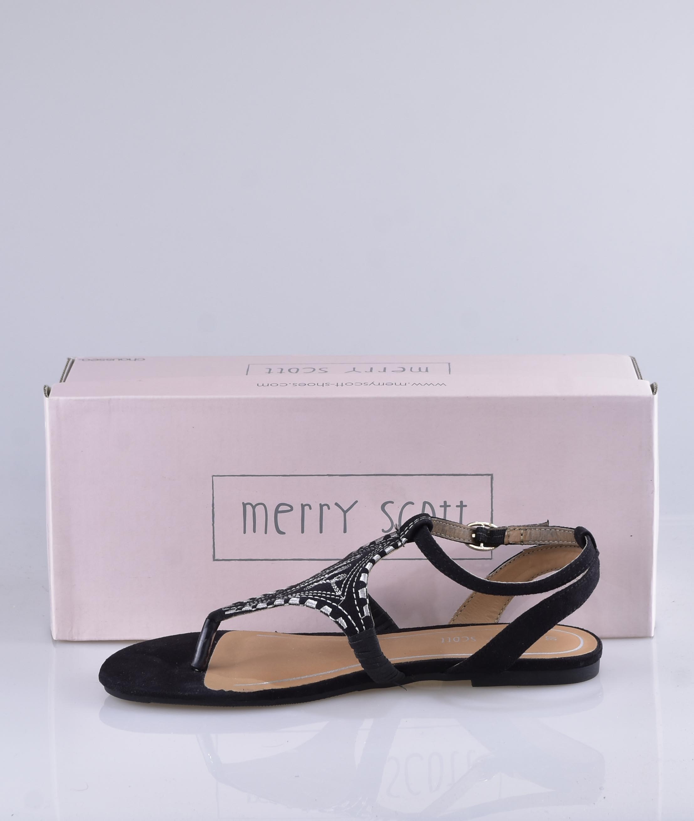 Sandale femme Merry Scott noire et argent 81510252s