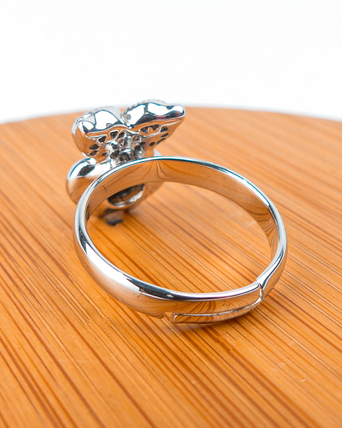 bague pierre hibou verte reflé 