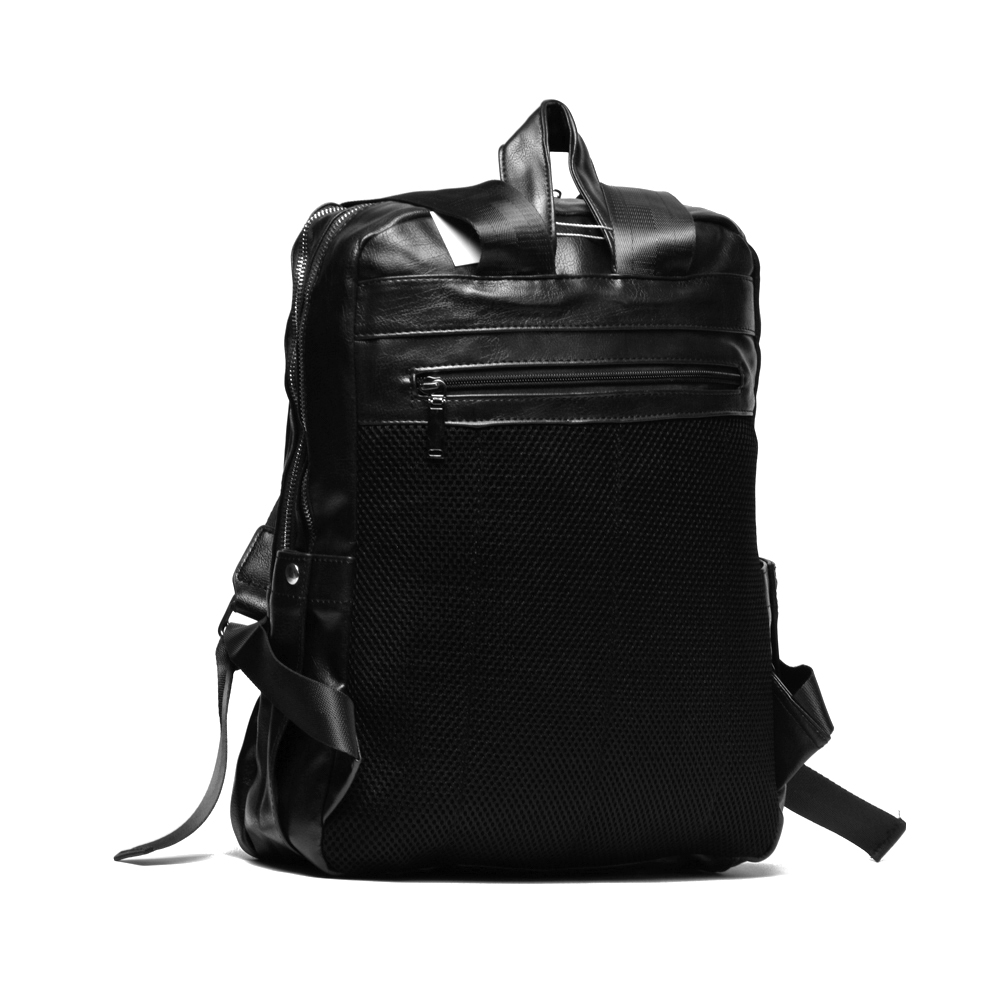 Sac à dos en cuir noir