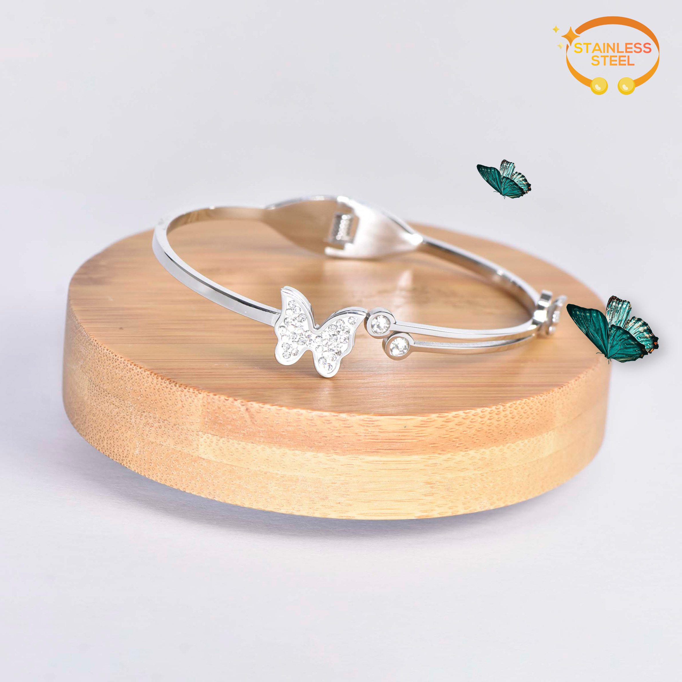 BRACELET LUMIÈRE DE PAPILLIONS ARGENT