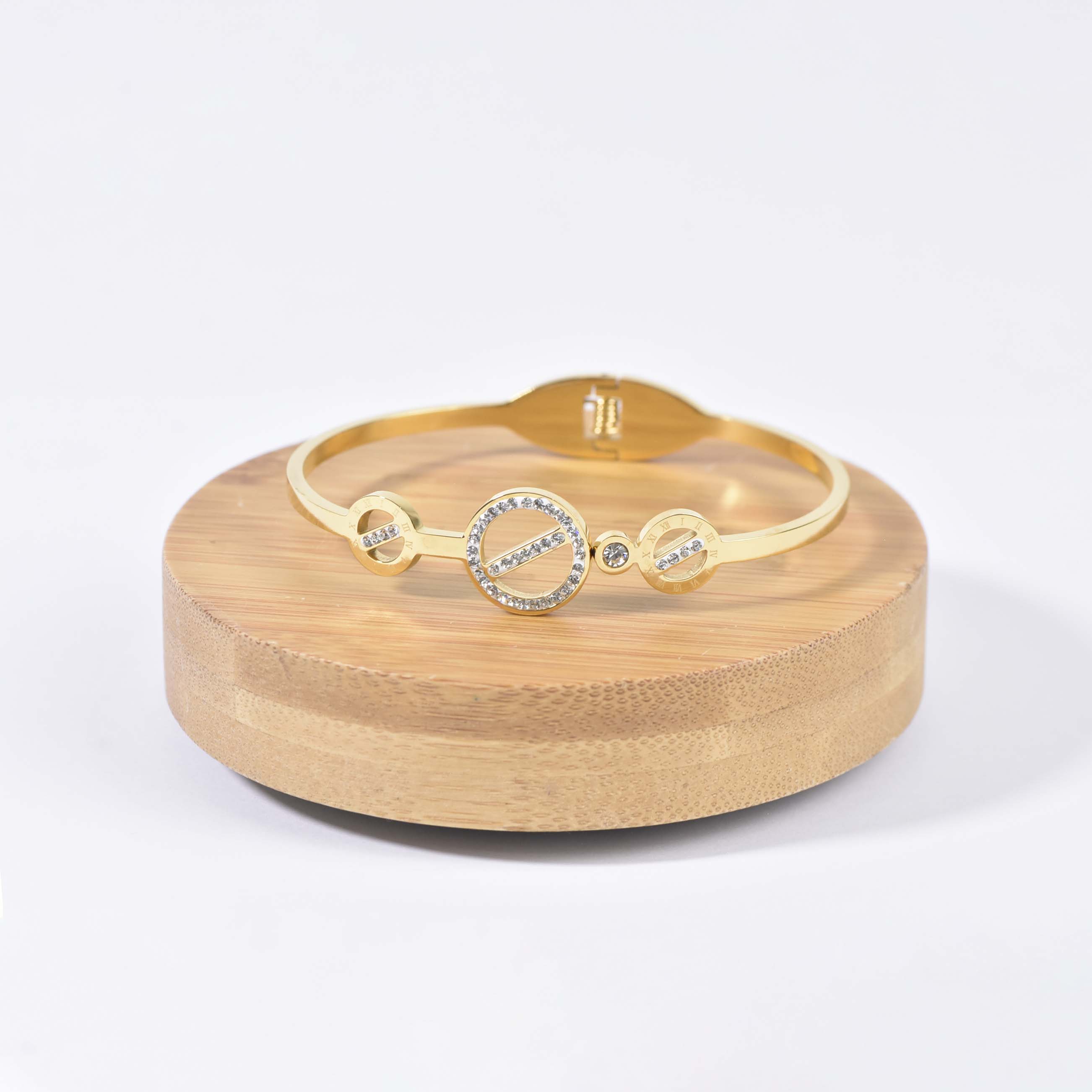 BRACELET RONDS INCRUSTÉ CHIFFRE ROMAIN