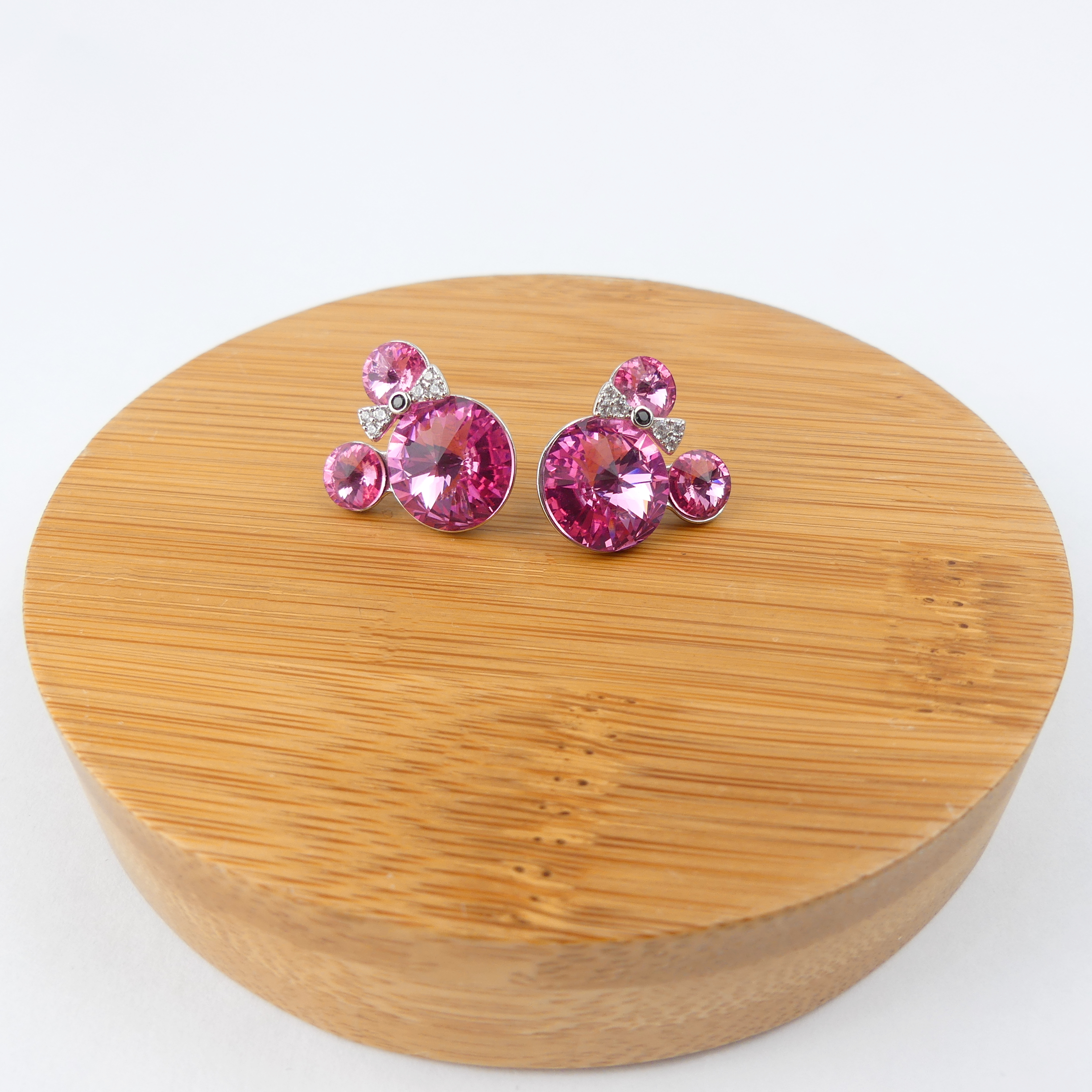 boucle d'oreille mickey mouse rose