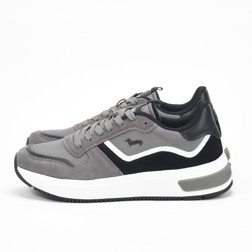 Harmont and Blaine Suede and Technical Fabric Sneakers