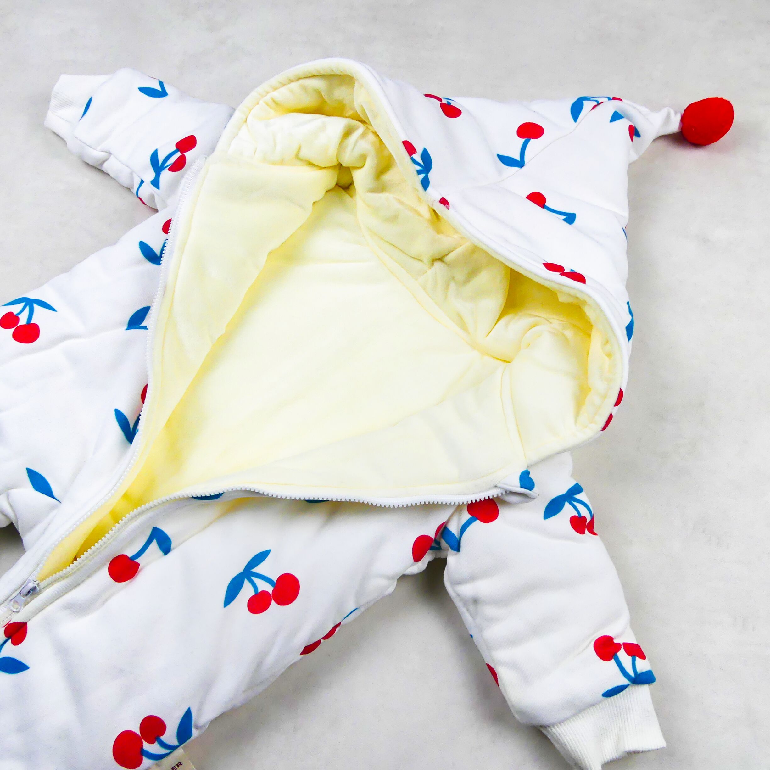 grenouillère BLANCHE CERISE 