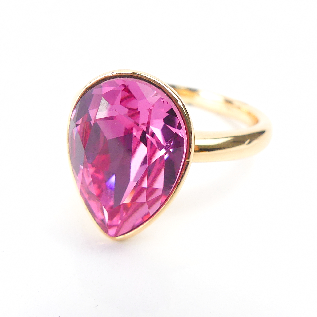 bague goutte rose GM