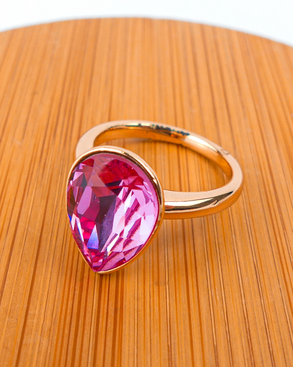 bague goutte rose GM