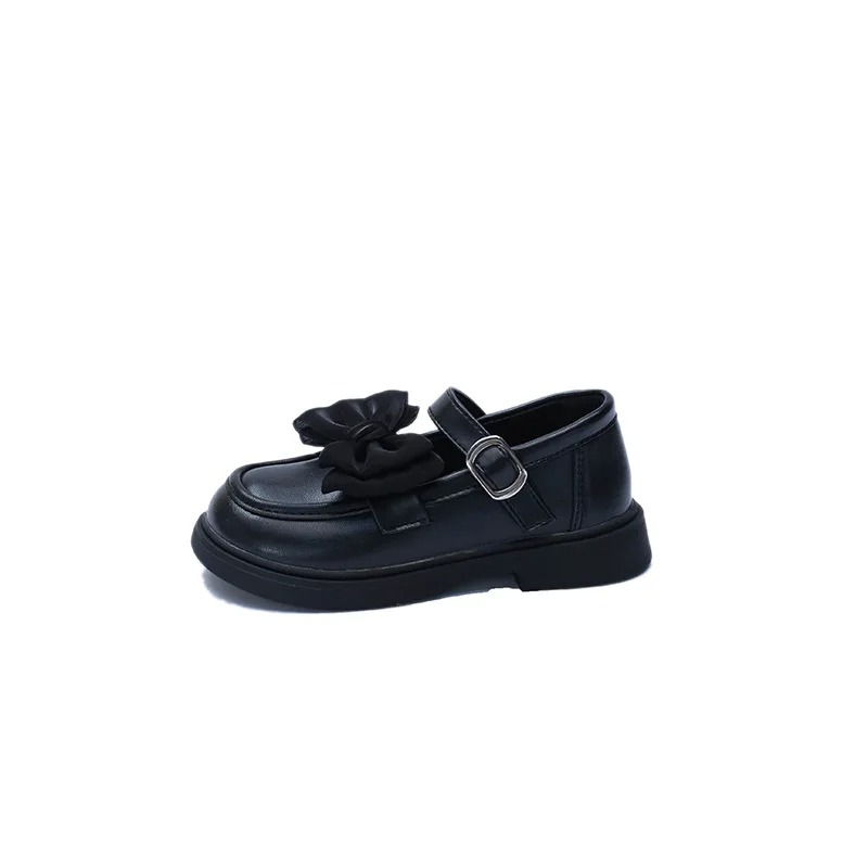 Chaussure Princesse Noir boucle carré noeud papillion 