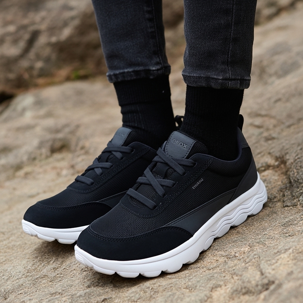 GEOX U SPHERICA A - MESH SUEDE