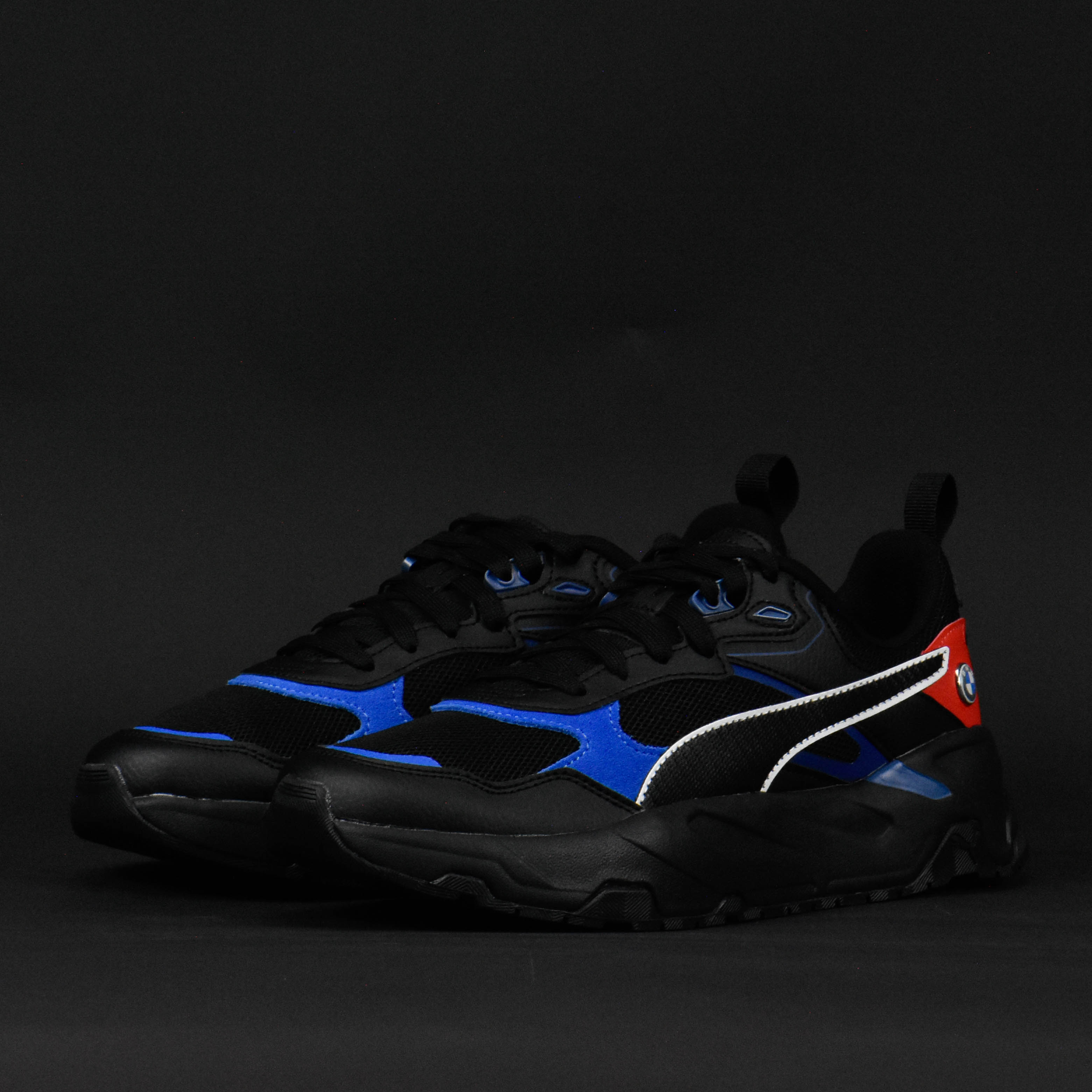 PUMA BMW MMS TRINITY  BLACK PRO-BLUE POP RED