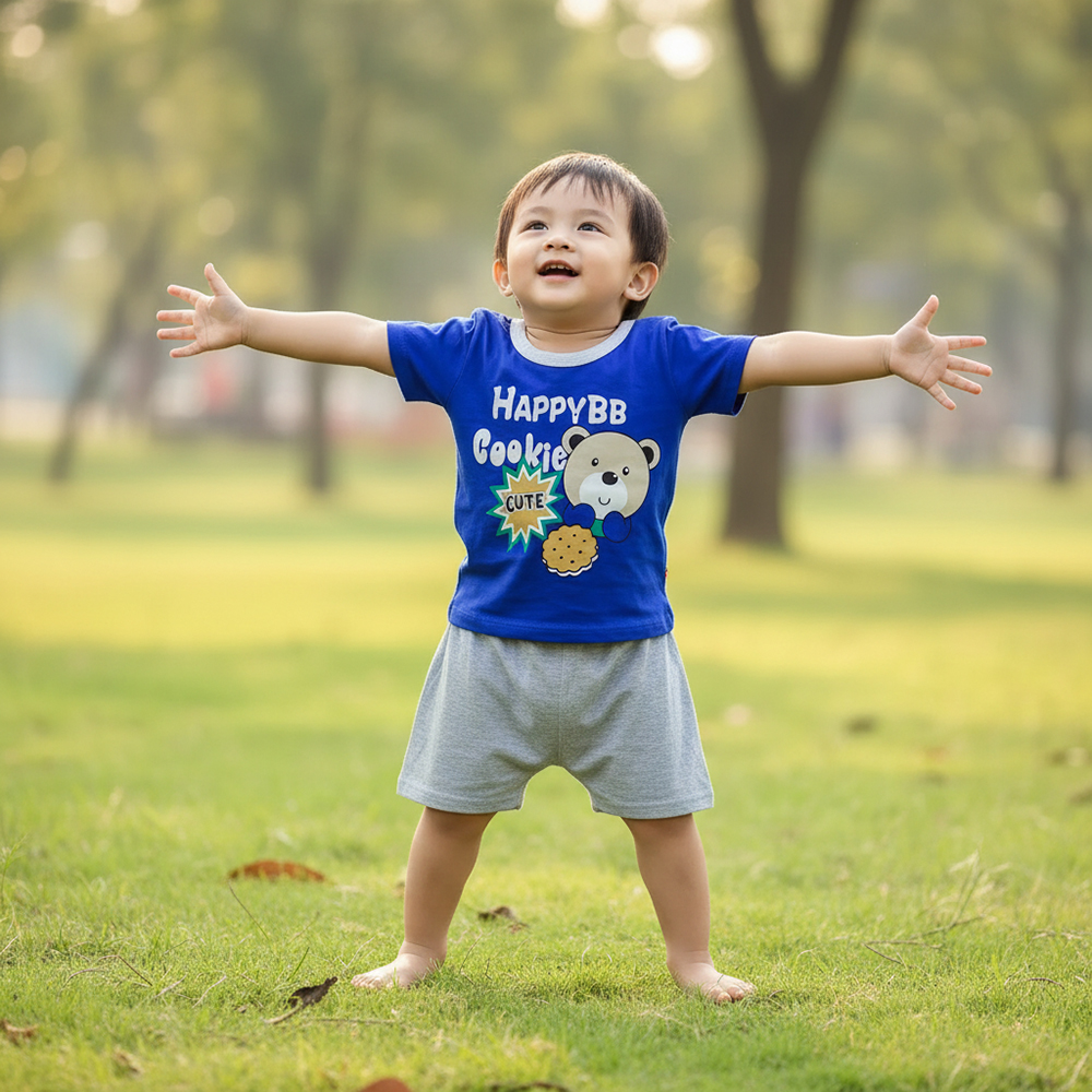 ENSEMBLE VIOLET MOTIF HAPPY BB