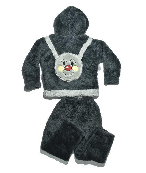 pyjama fourrure- NOIR - motife smile