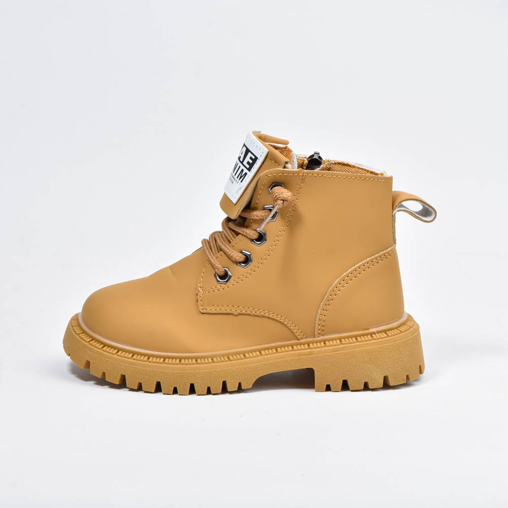 Botte imperméables à lacets Marron Enfants 