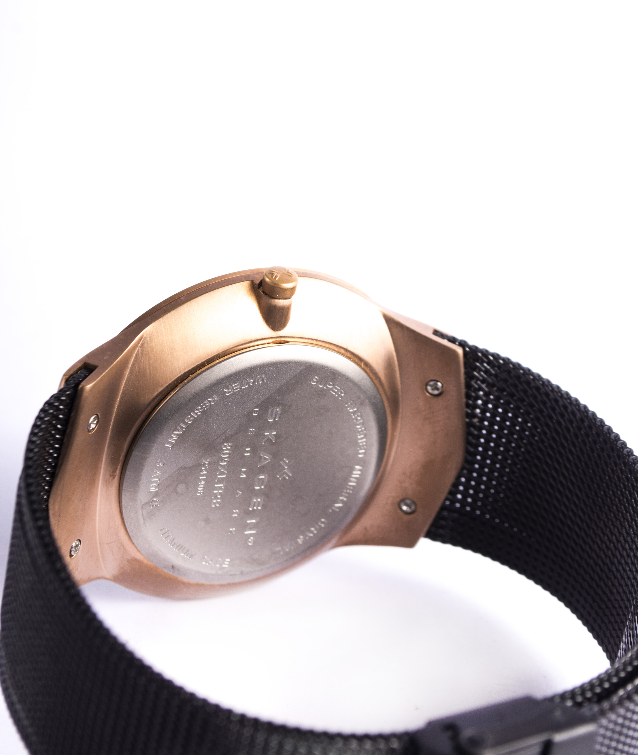 Skagen Men's 809XLTRB Titanium Collection Multifunction Black Mesh Titanium Watch