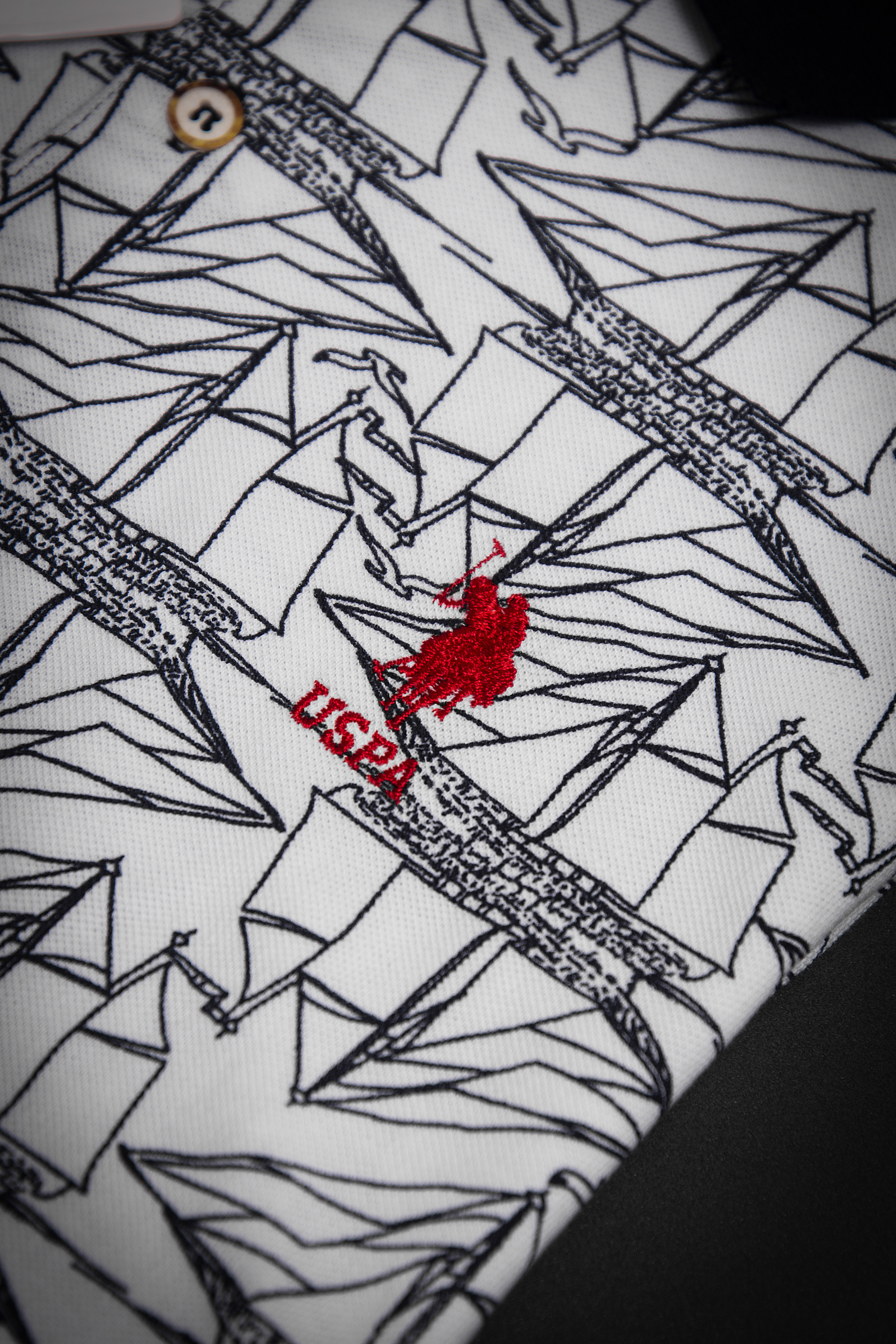 U.S. POLO ASSN BLANC AVEC COL NOIR