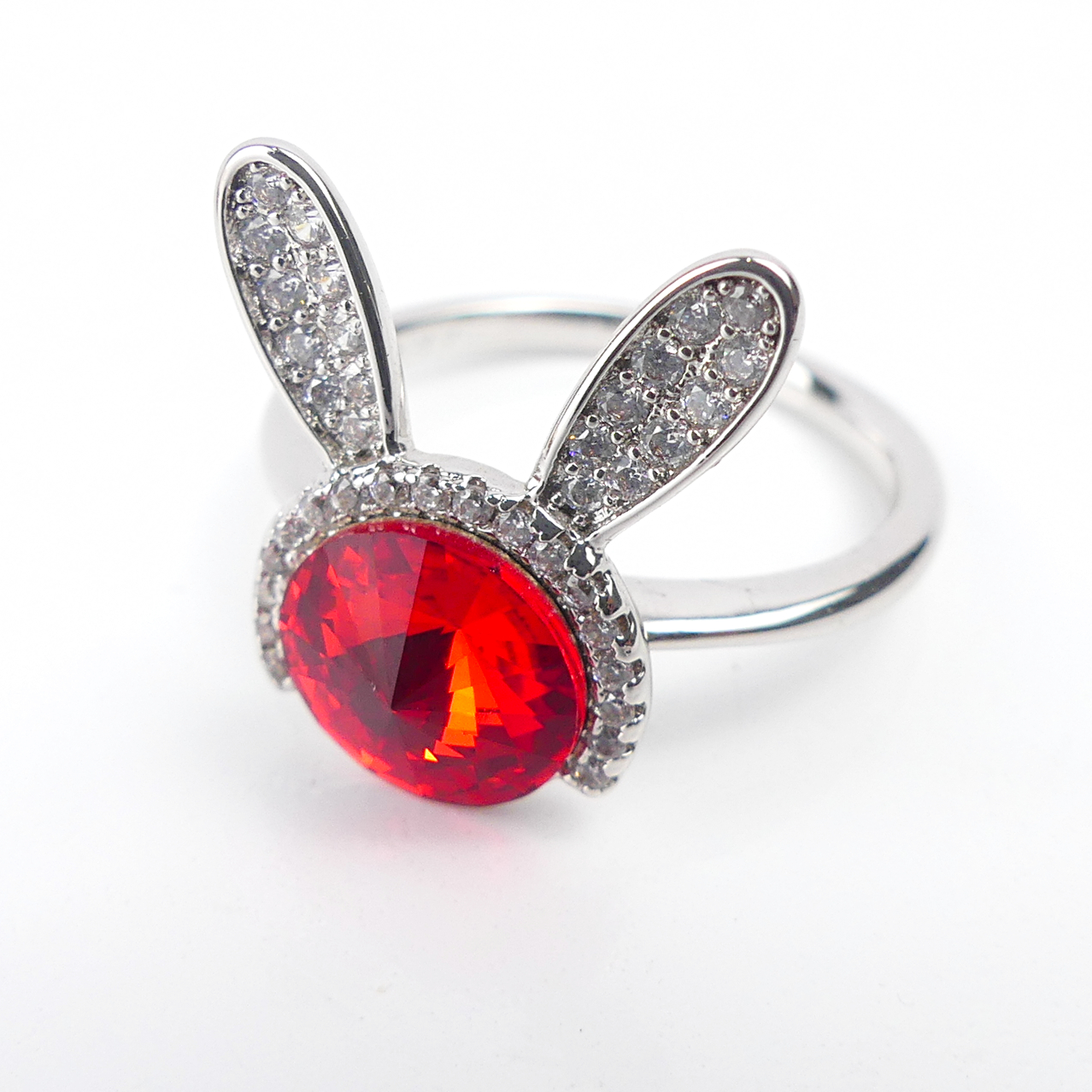 BAGUE LAPIN ROUGE 