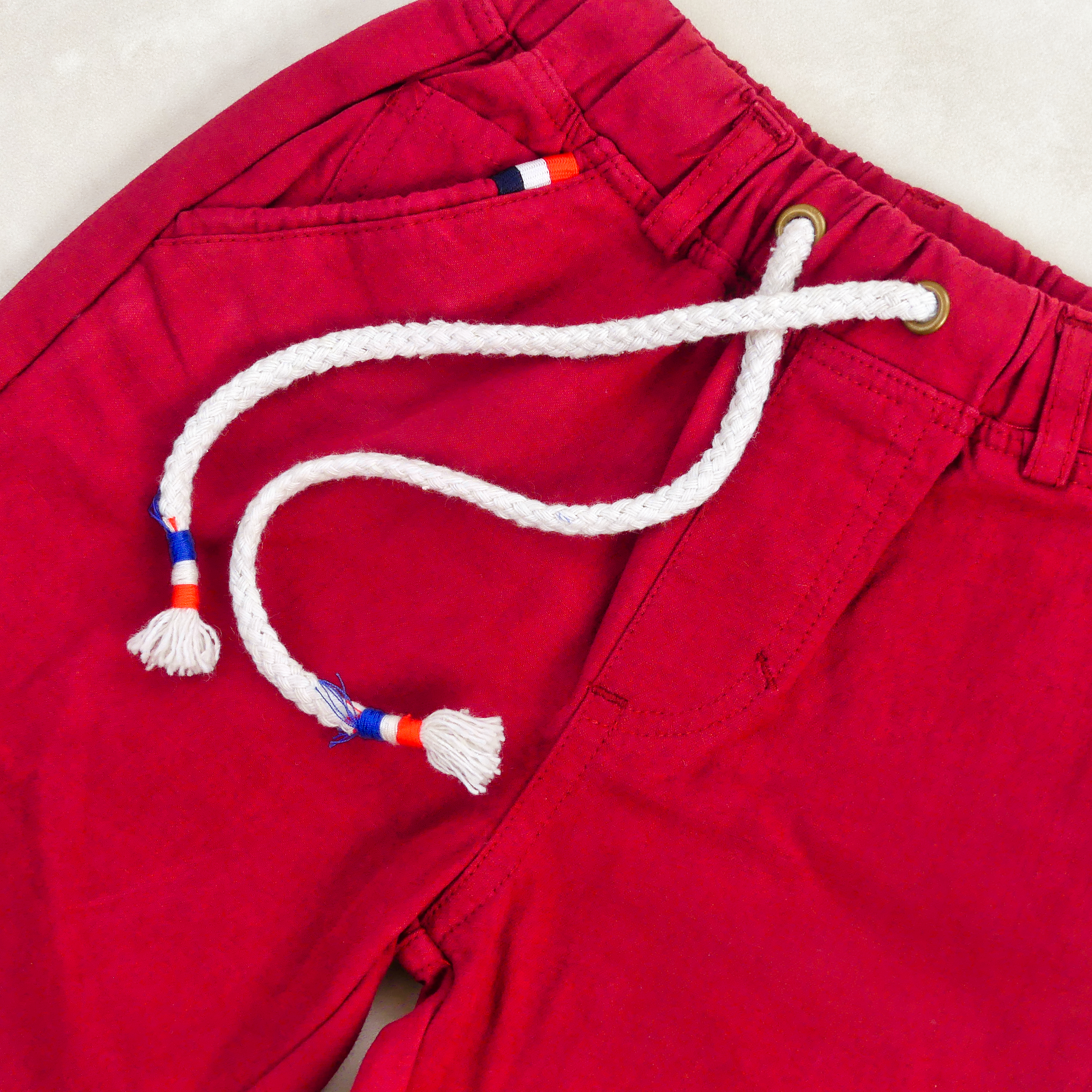 short la toile grenat 