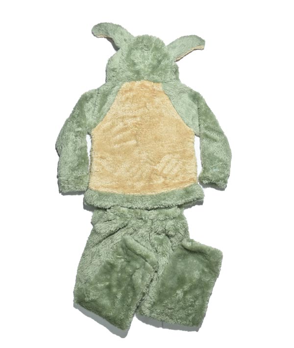 pyjama fourrure vert et beige (motiFe elephant)