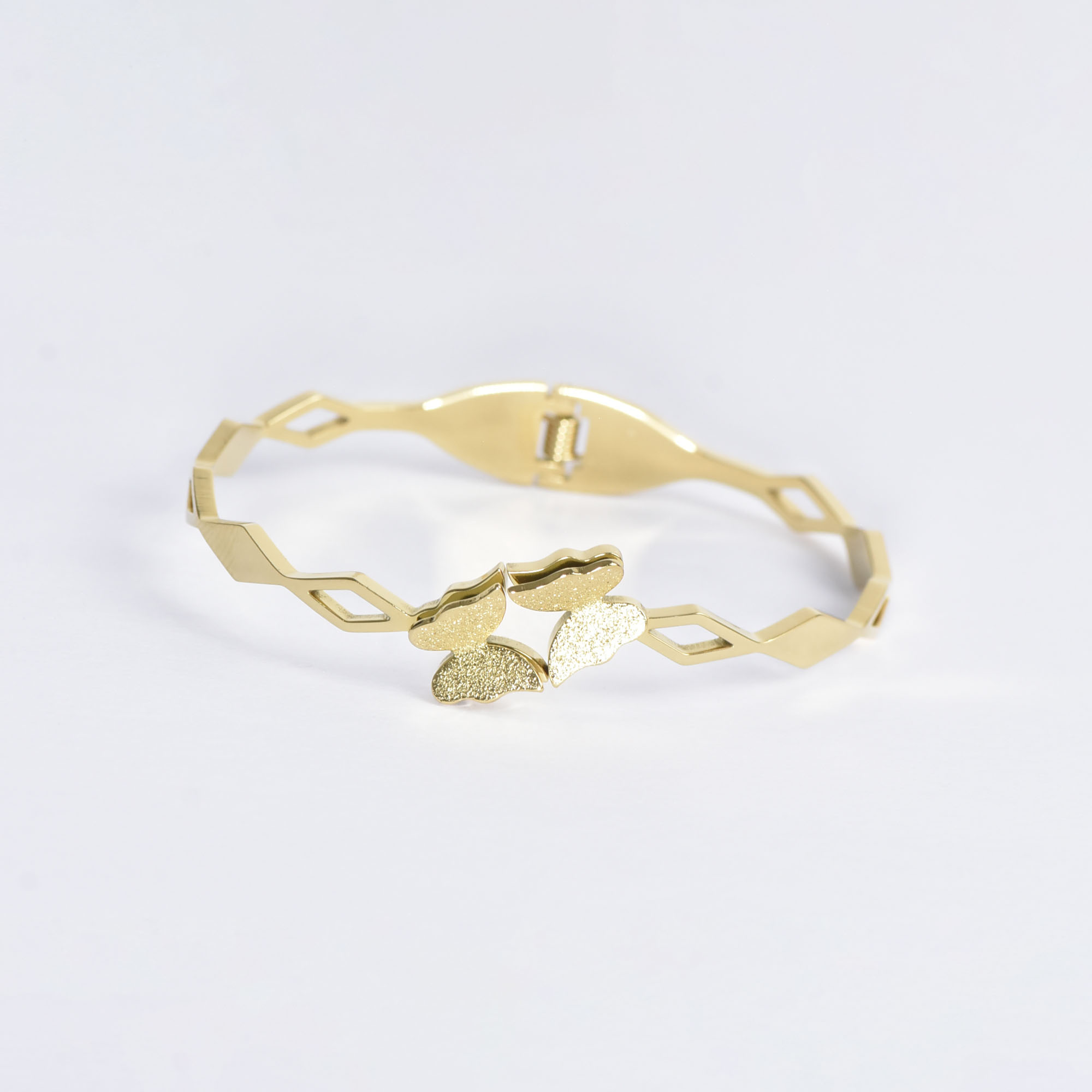 BRACELET 2 PAPILLIONS DORÉ 