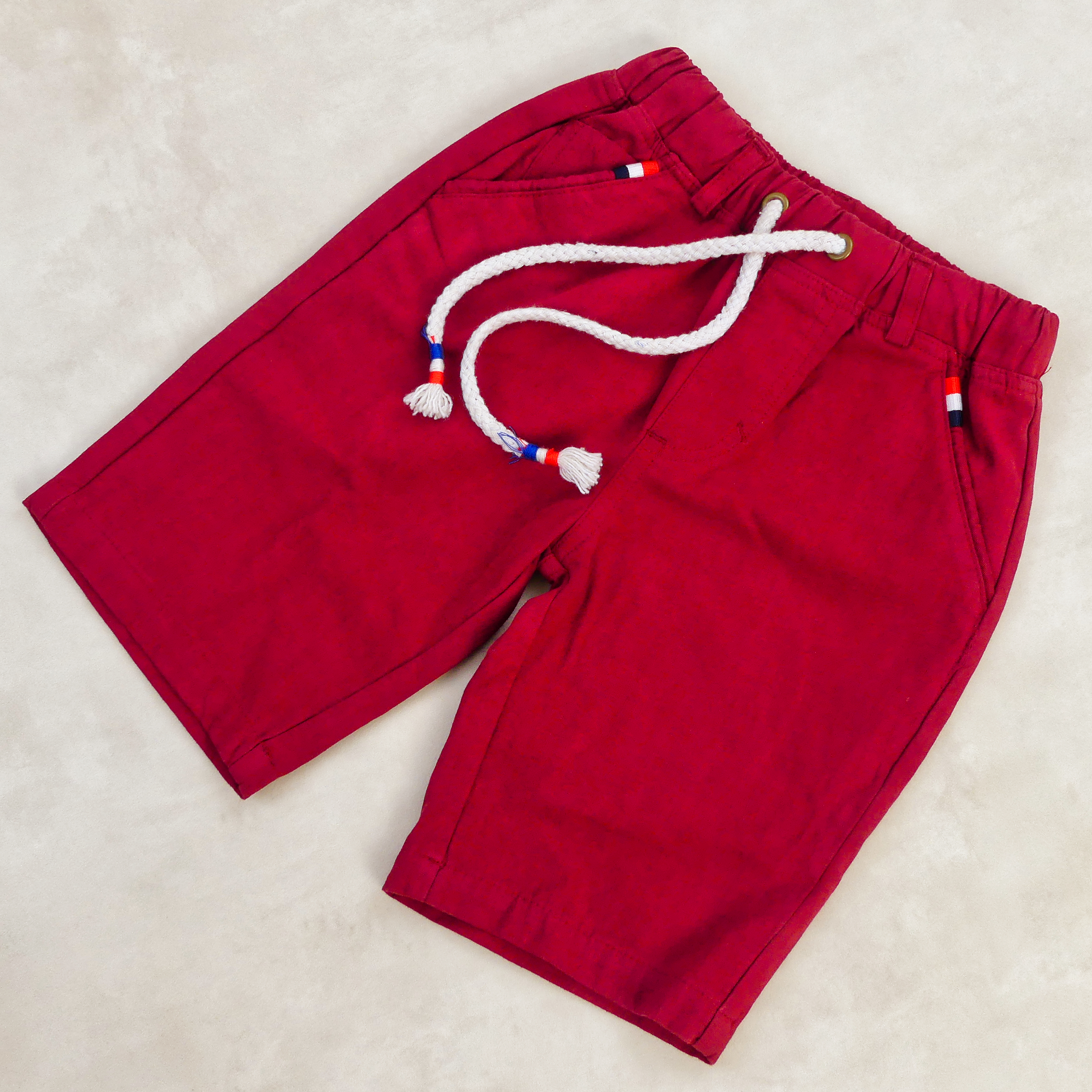 short la toile grenat 